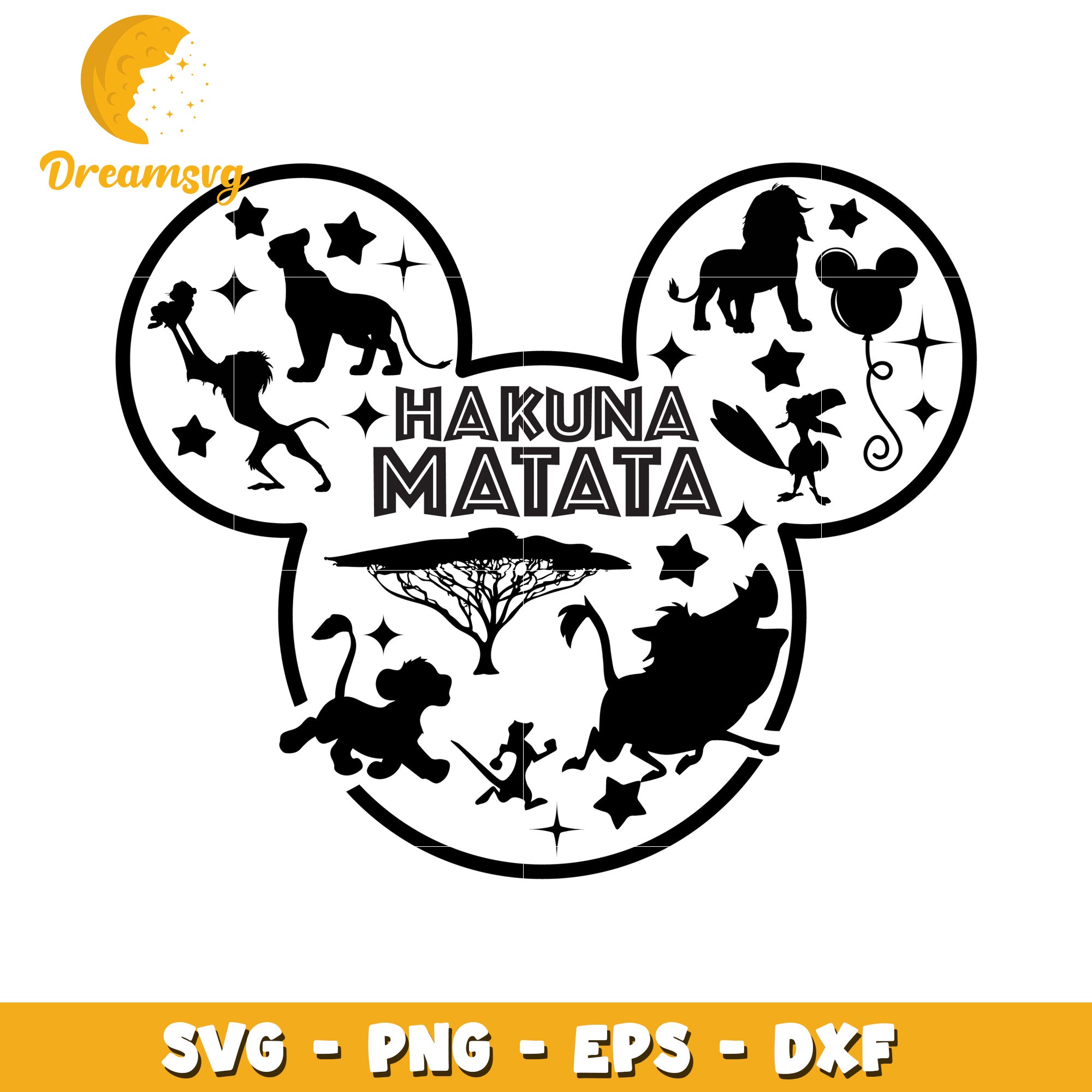 Hakuna Matata Mickey Mouse SVG Cut File