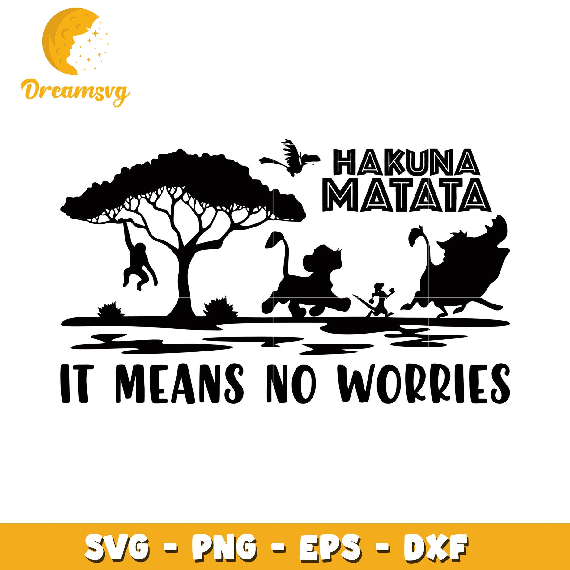 Hakuna Matata SVG PNG EPS DXF Cut File
