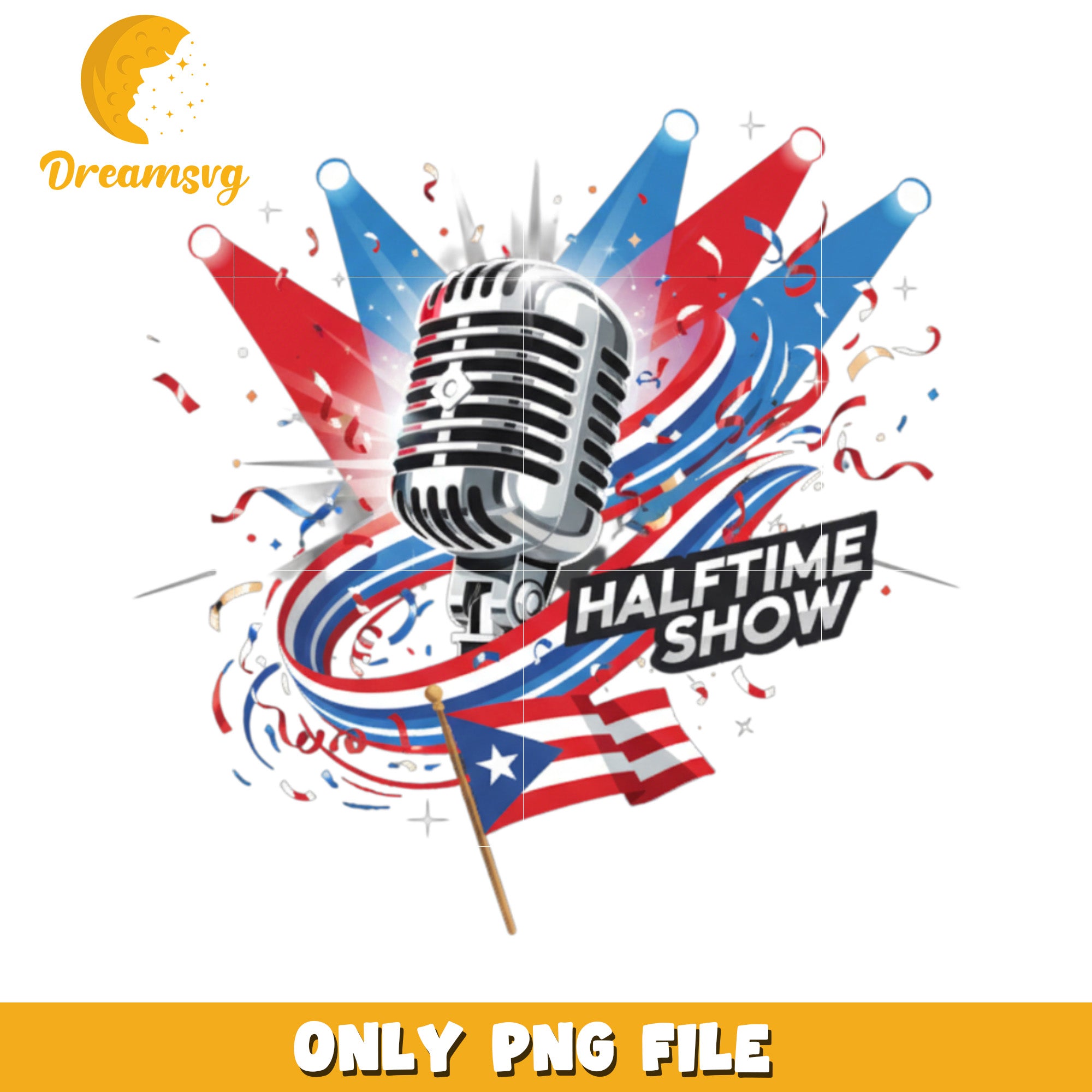 Halftime show png, american football art png, super bowl merch png