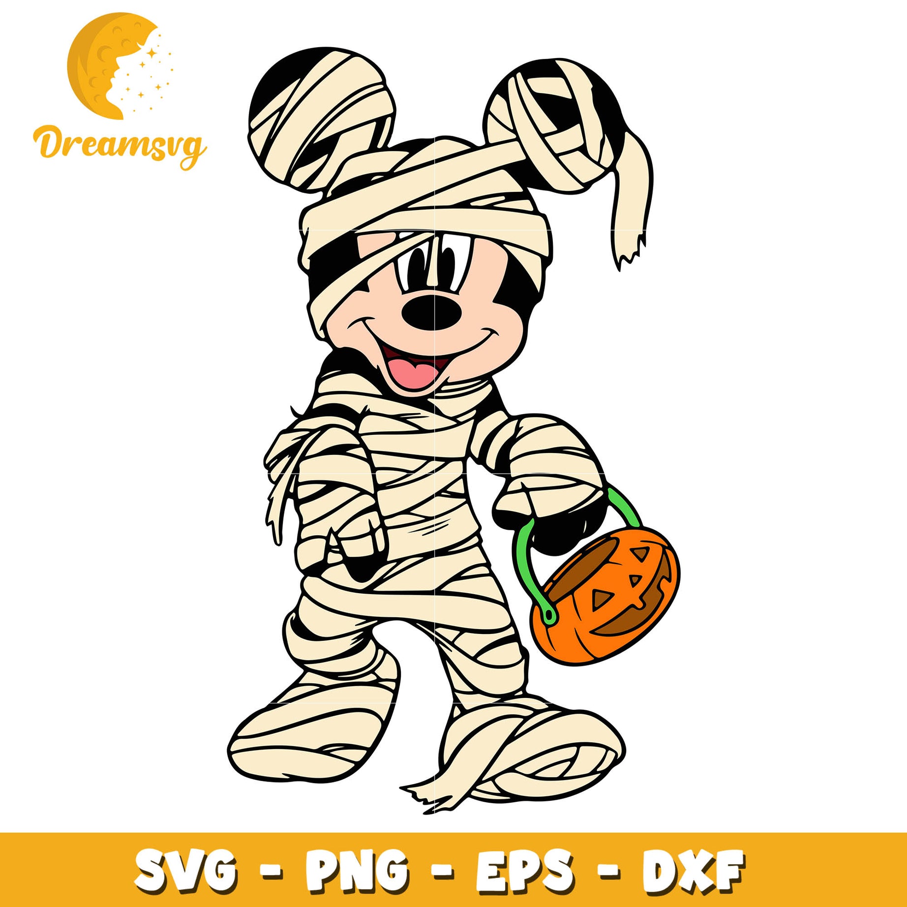 halloween mickey mouse mummy svg