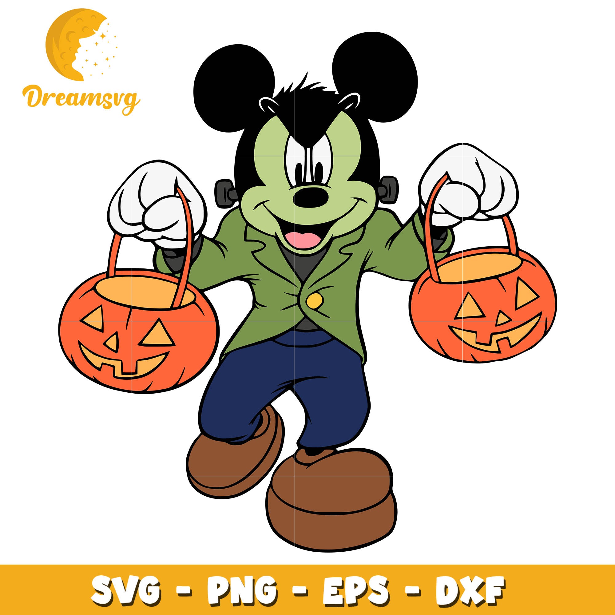 Mickey mouse pumpkin halloween svg