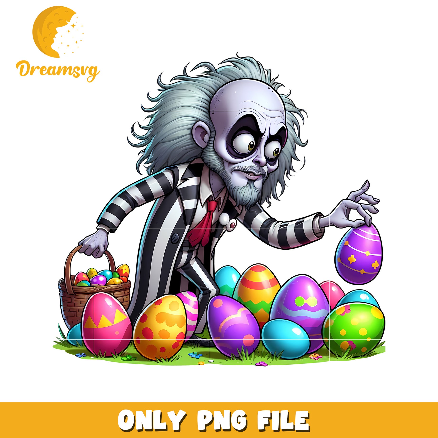 Halloween Beetlejuice easter eggs png, easter eggs png, horror movie png