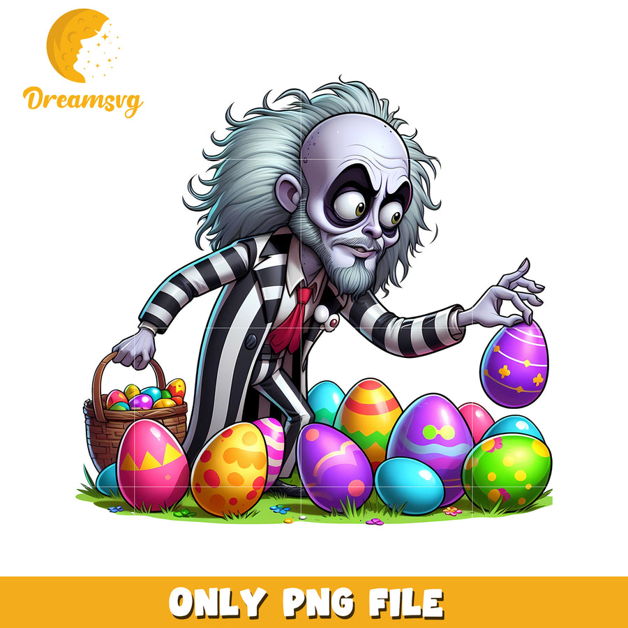 Halloween Beetlejuice easter eggs png, easter eggs png, horror movie png