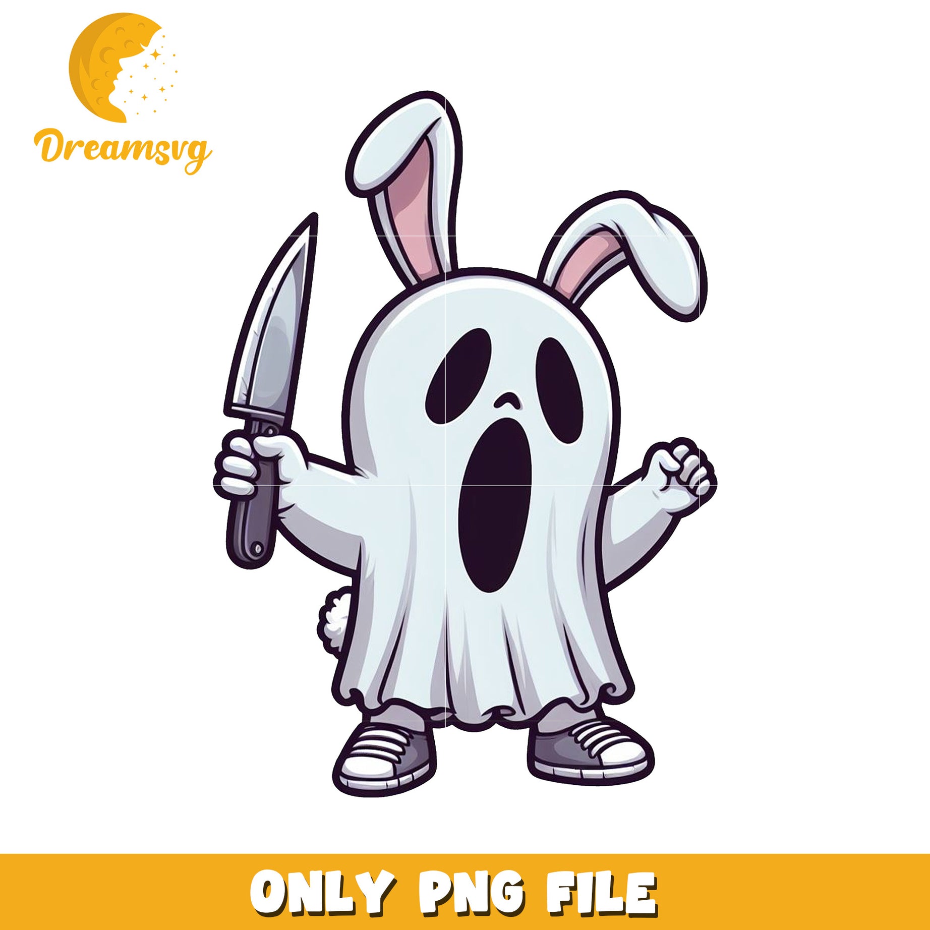 Halloween Bunny Ghost PNG Image