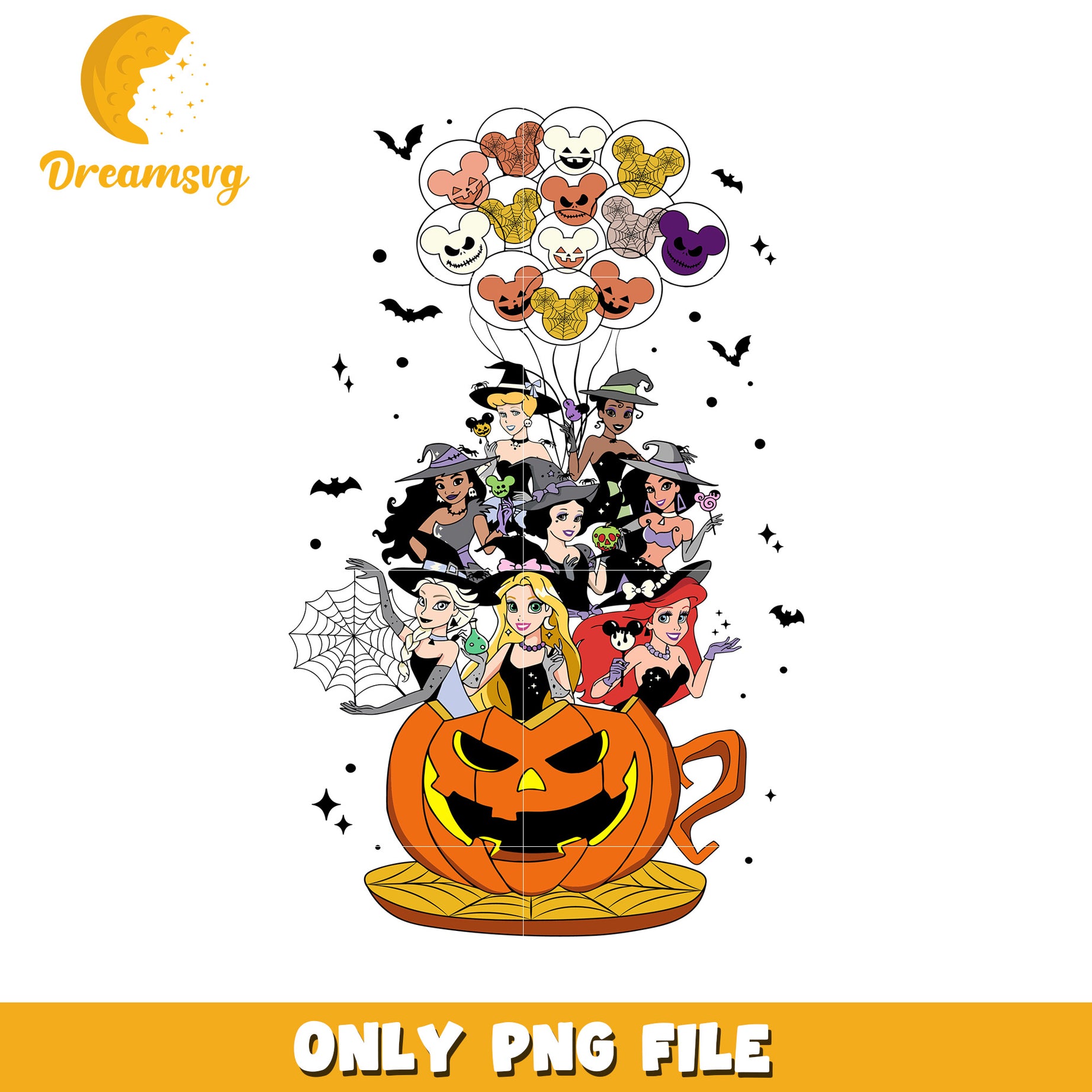 Halloween Disney Princesses PNG