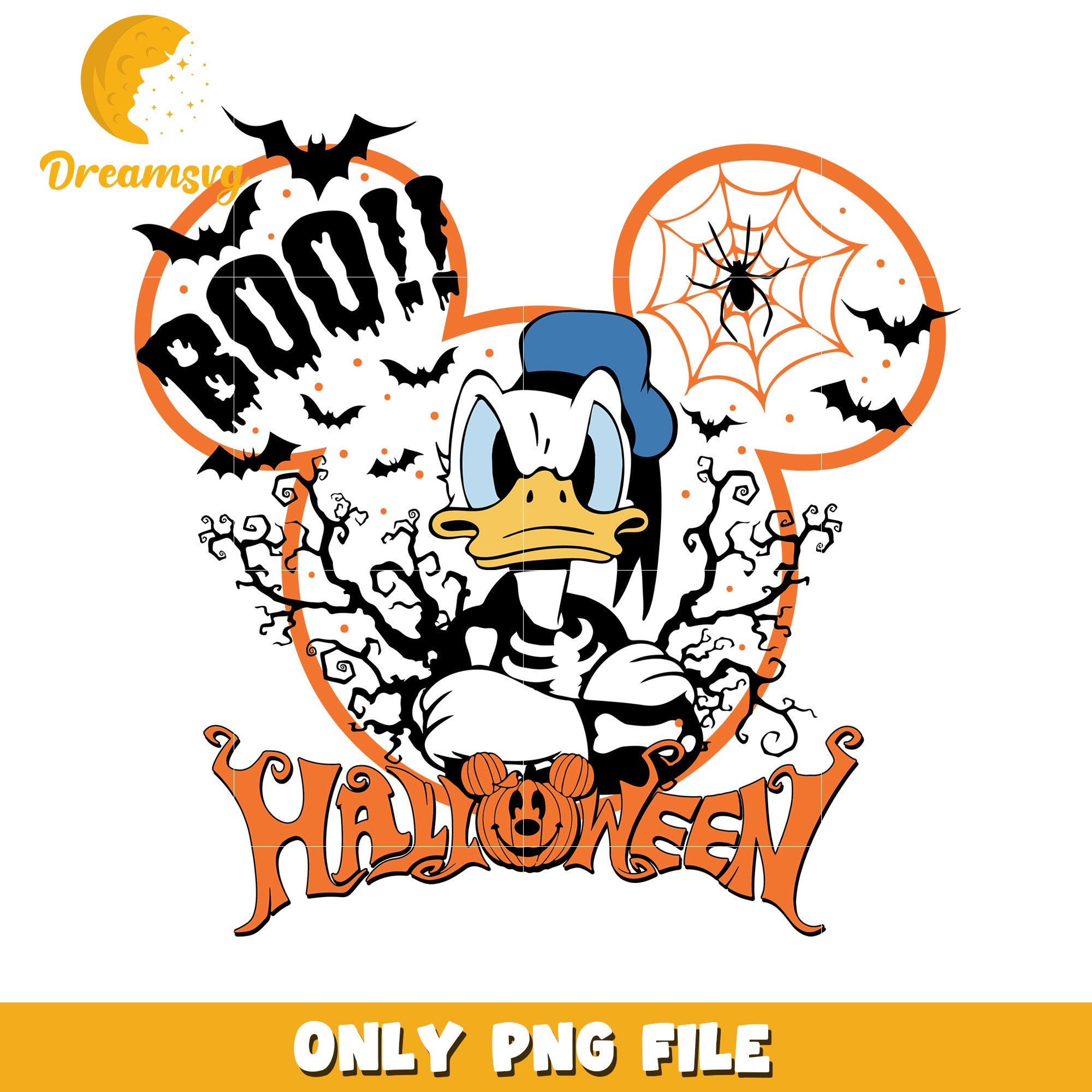 Halloween Donald Duck PNG Design