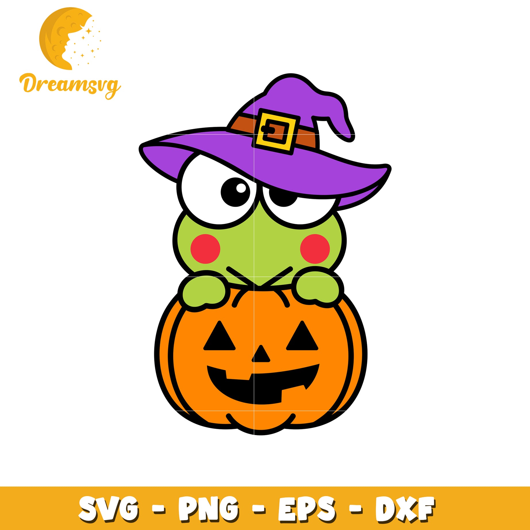 Halloween Frog Pumpkin SVG Cut File