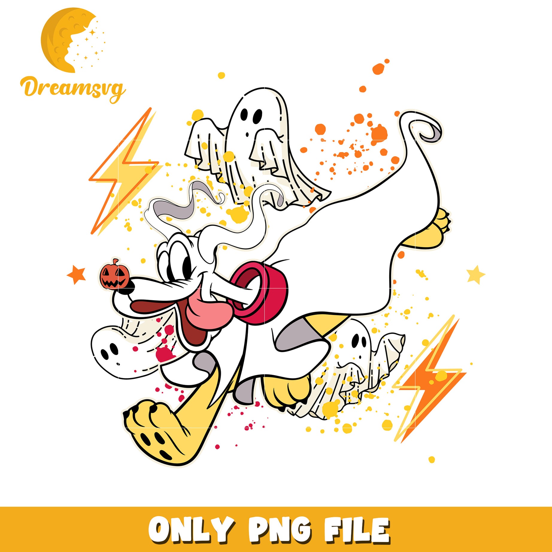 Halloween Ghost Dog PNG Image