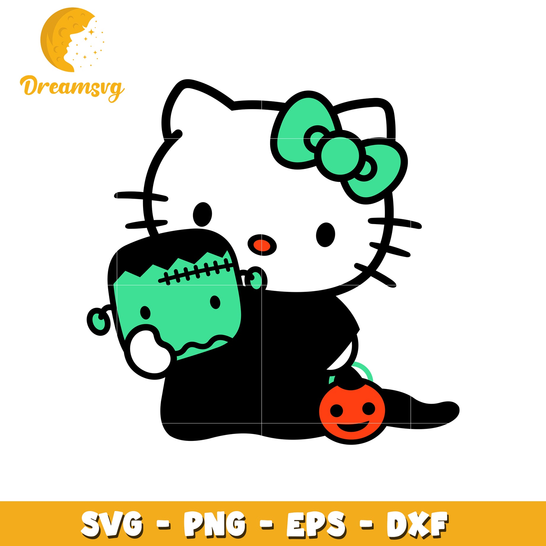 Halloween Hello Kitty SVG PNG EPS DXF