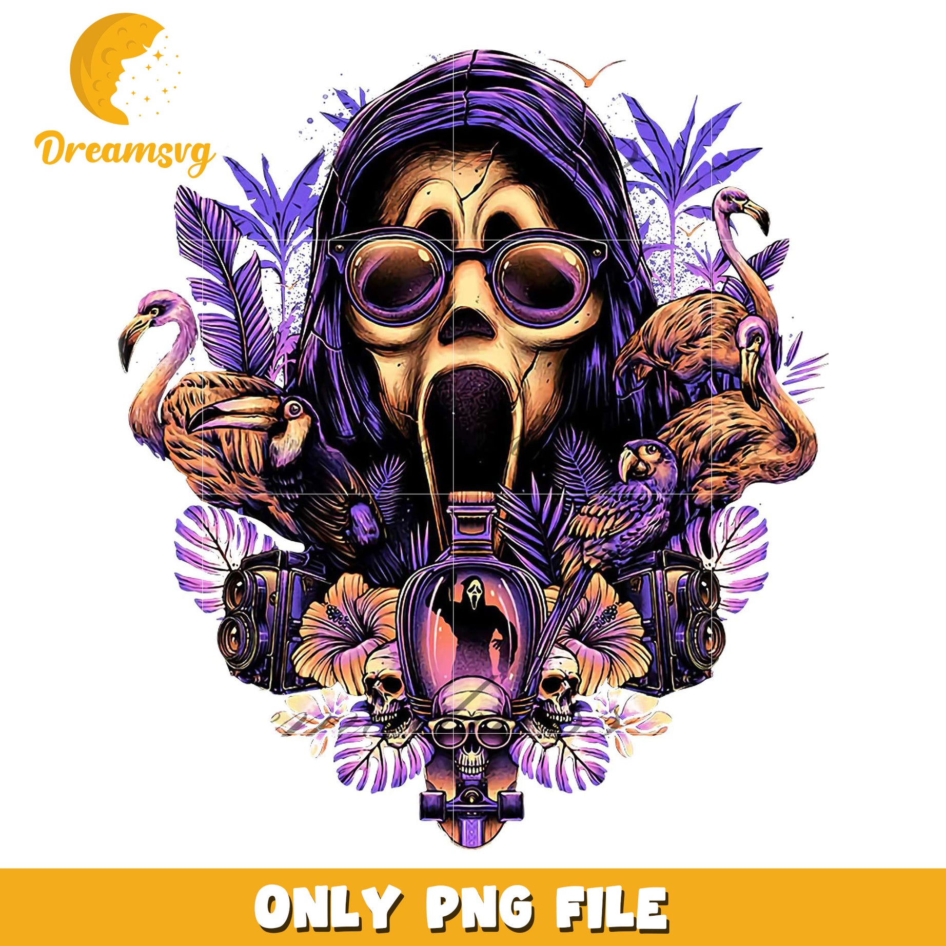 Halloween Horror Ghostface png, spooky halloween​​​​ png, fall season png