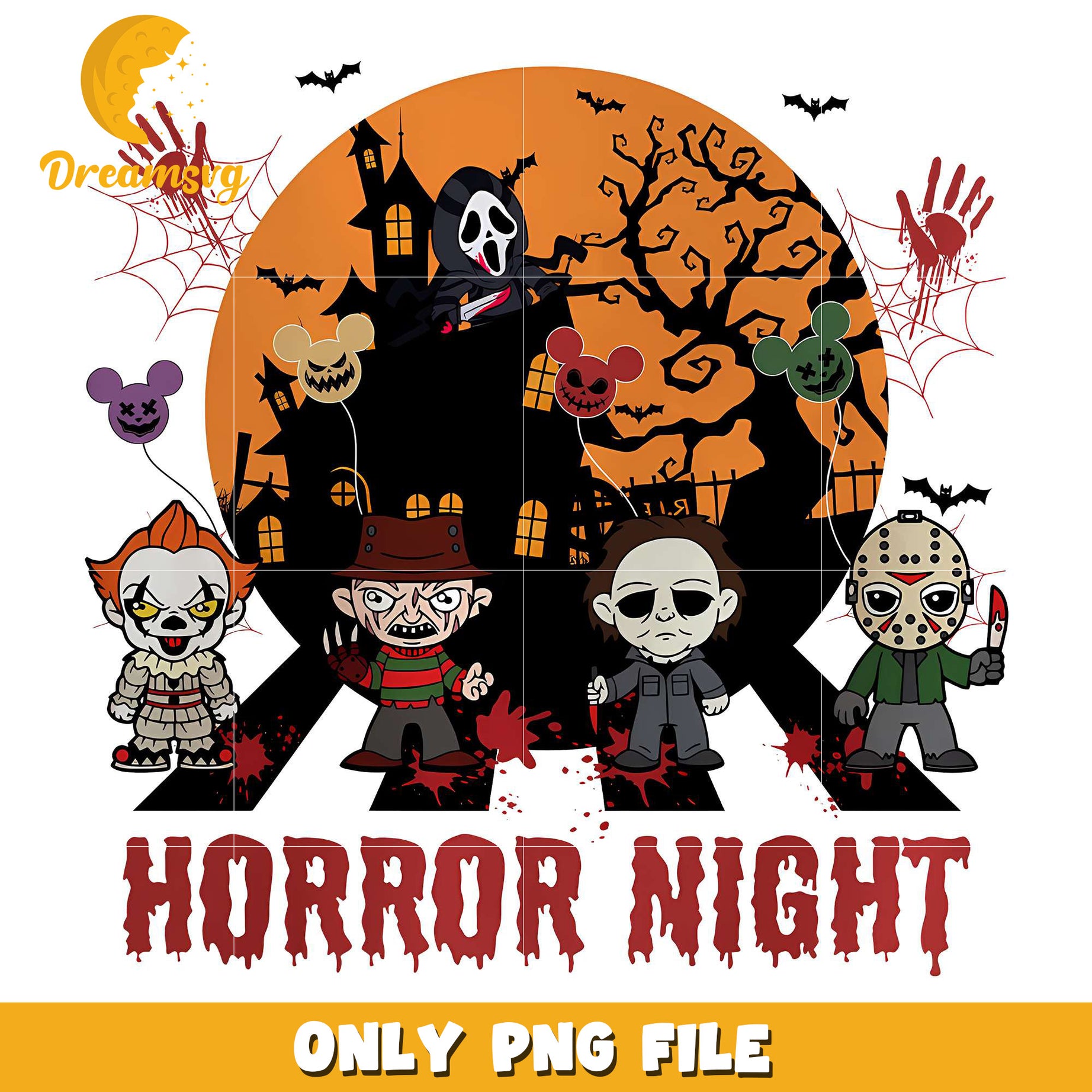 Halloween Horror Nights png, spooky halloween​​​​ png, fall season png