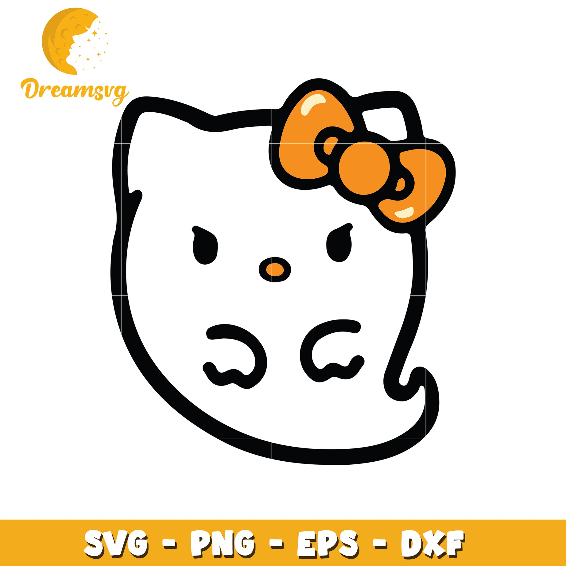 Halloween Kitty Ghost SVG PNG EPS DXF