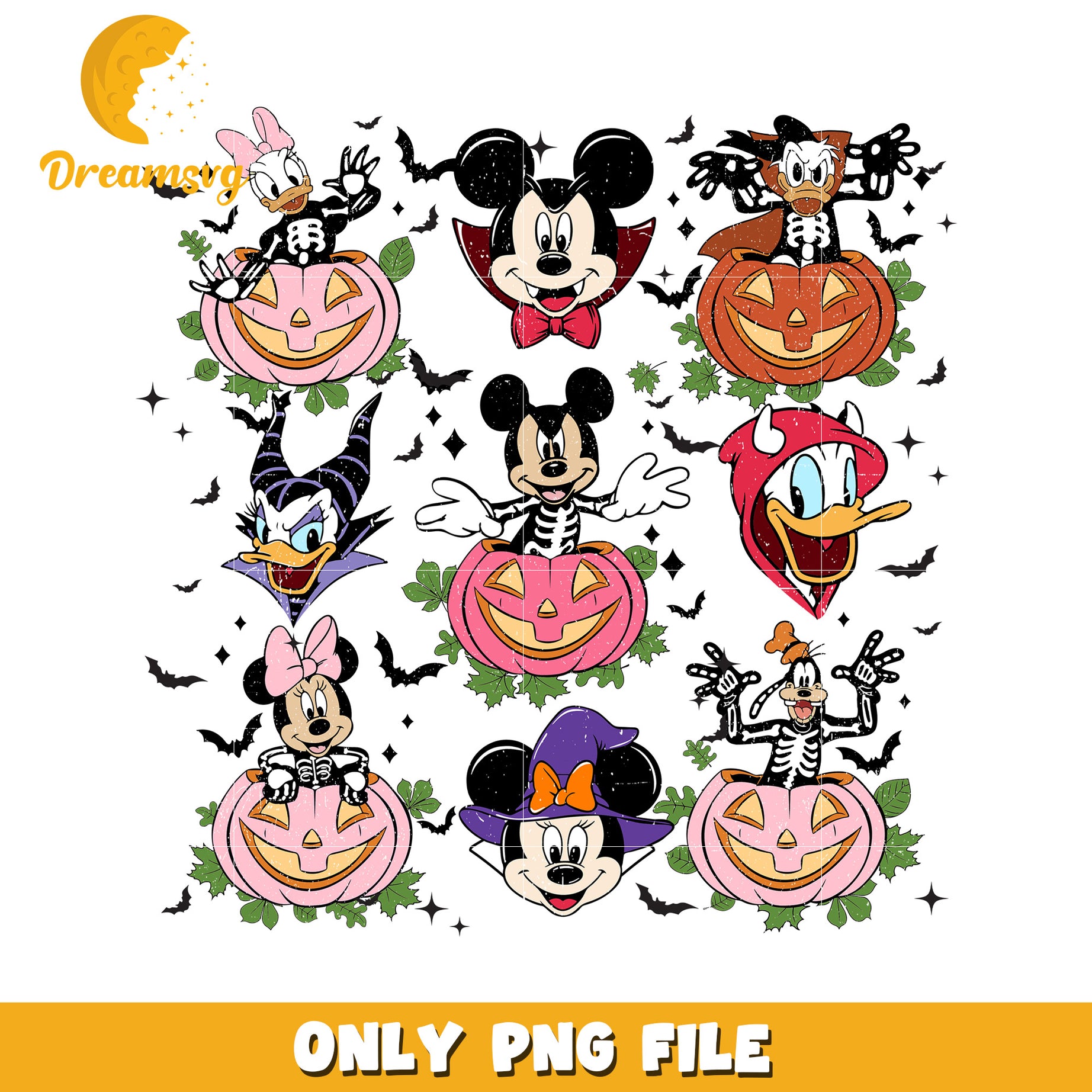 Halloween Mickey Mouse PNG Set