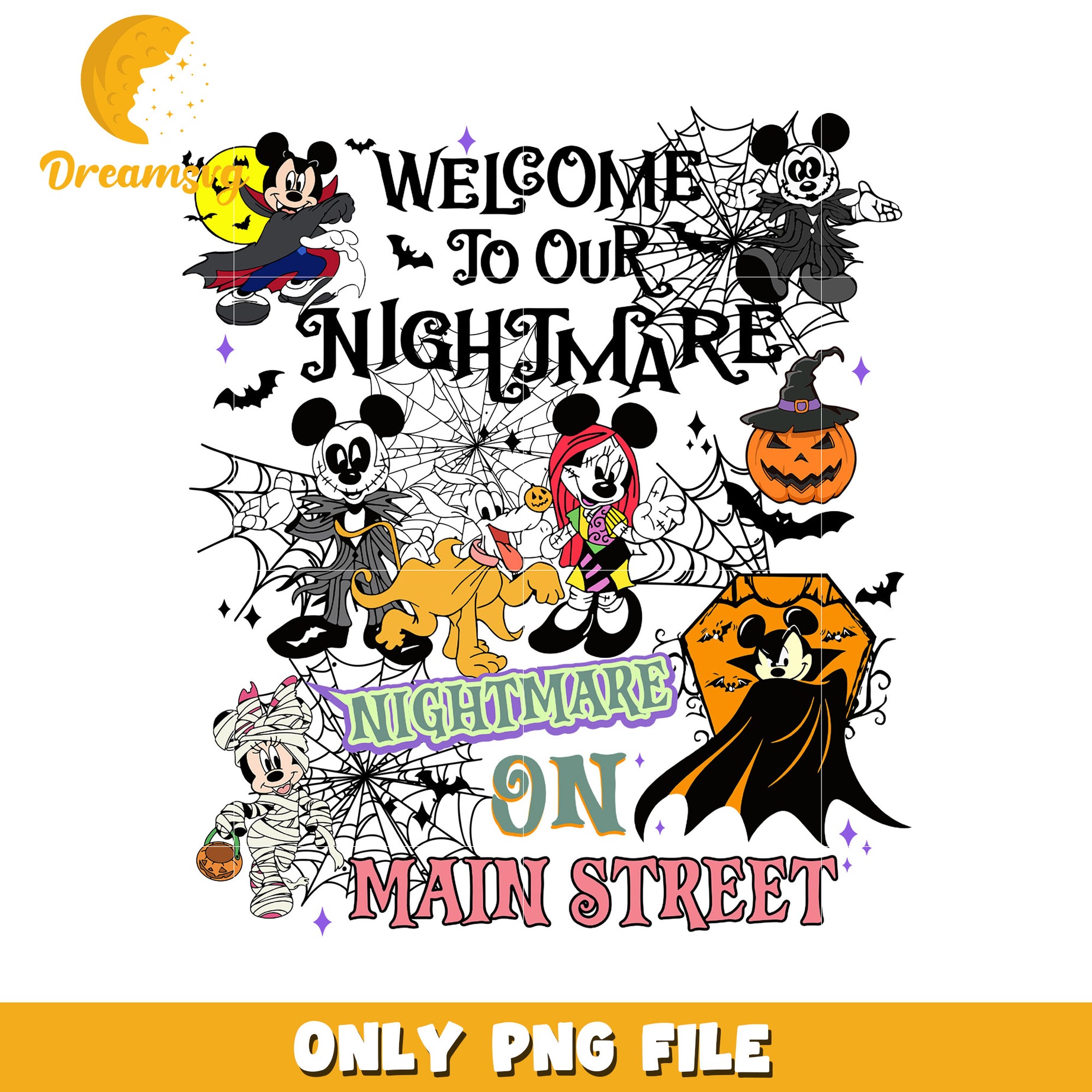 Halloween Mickey PNG Sublimation Design