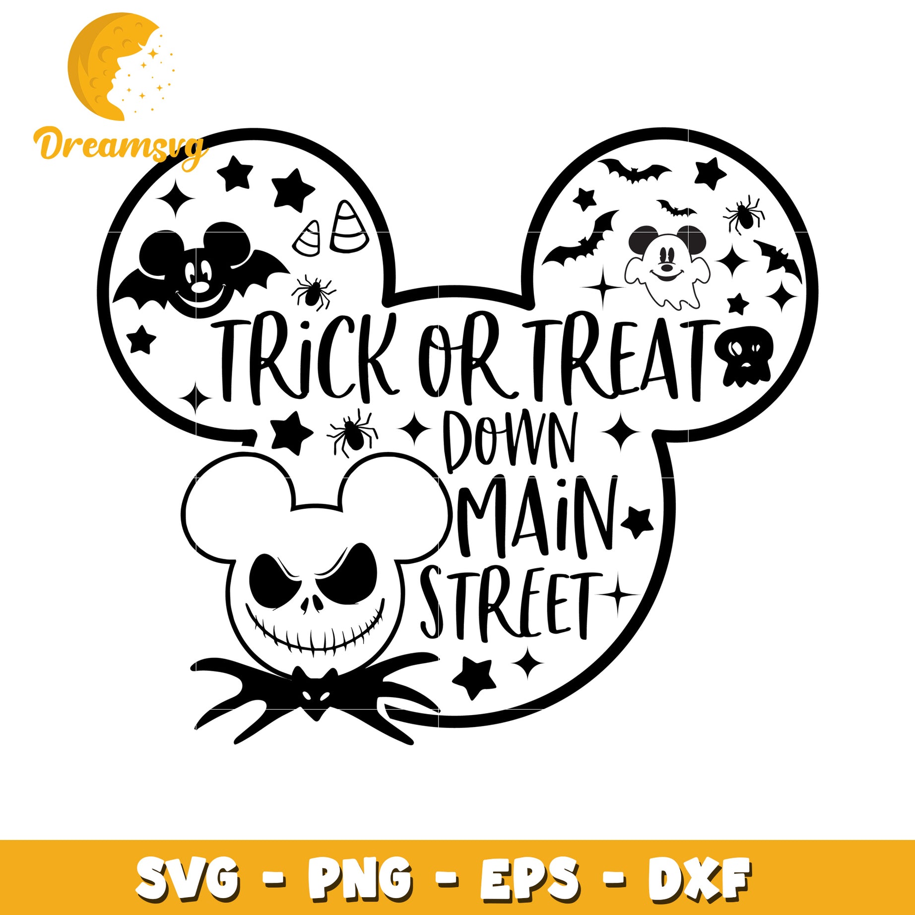 Halloween Mickey SVG Design Trick or Treat