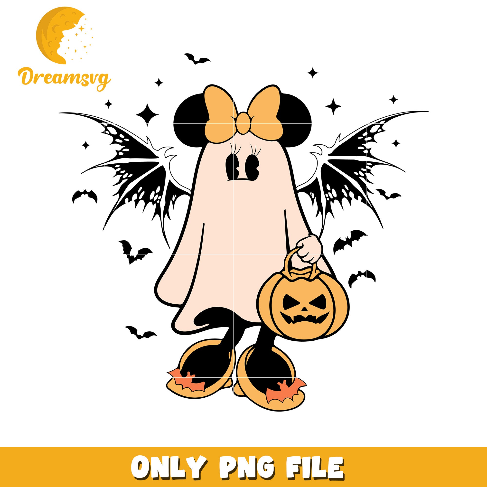Halloween Minnie Mouse Ghost PNG