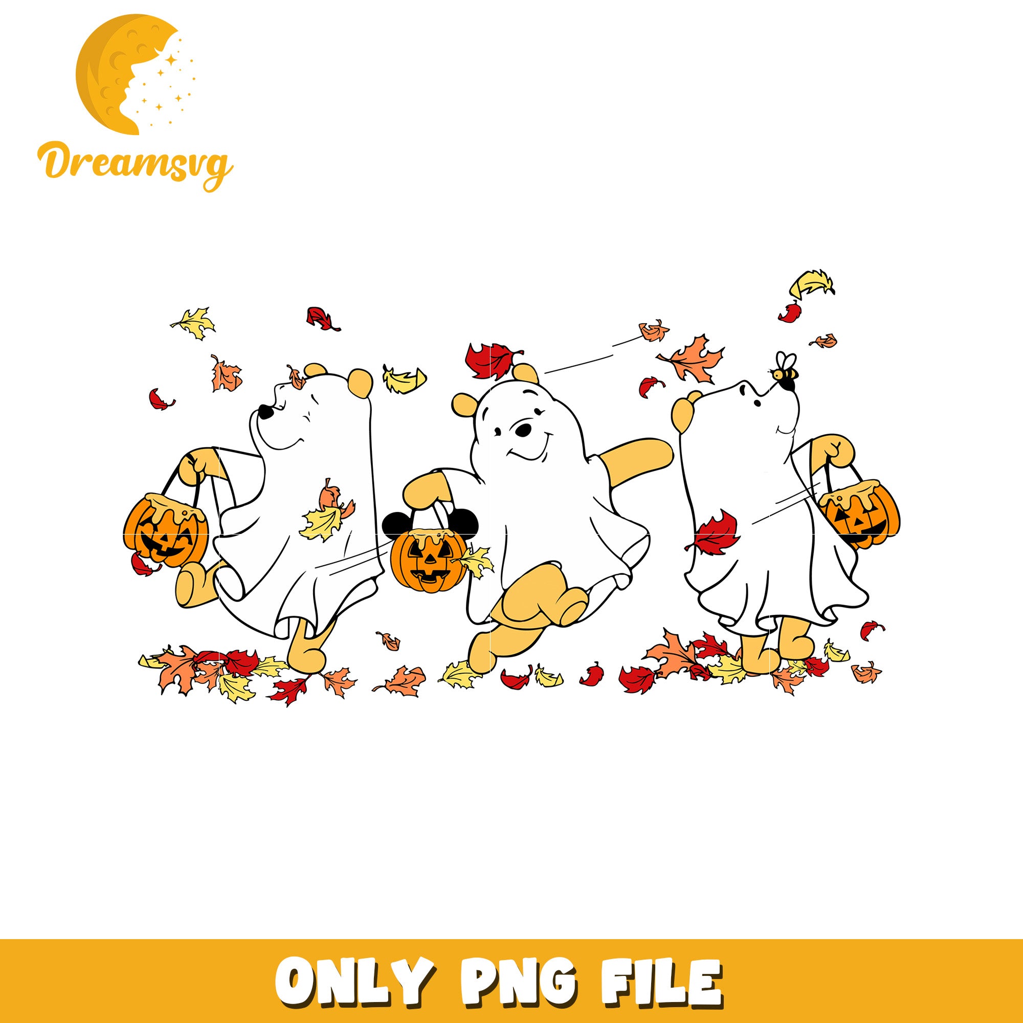 Halloween Pooh Bears PNG Download