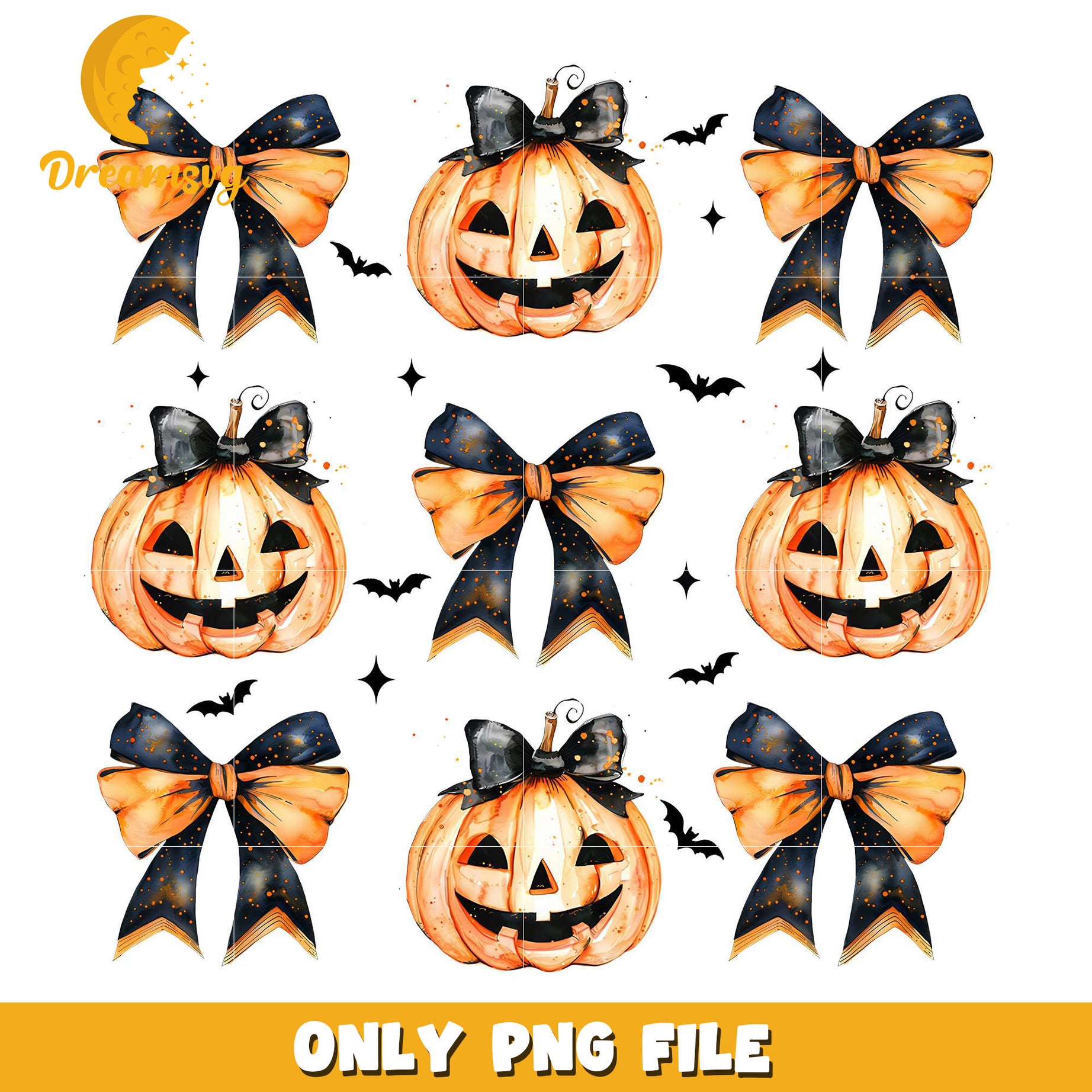Halloween Pumpkin Coquette Bow Spooky Season png, spooky halloween​​​​ png, fall season png