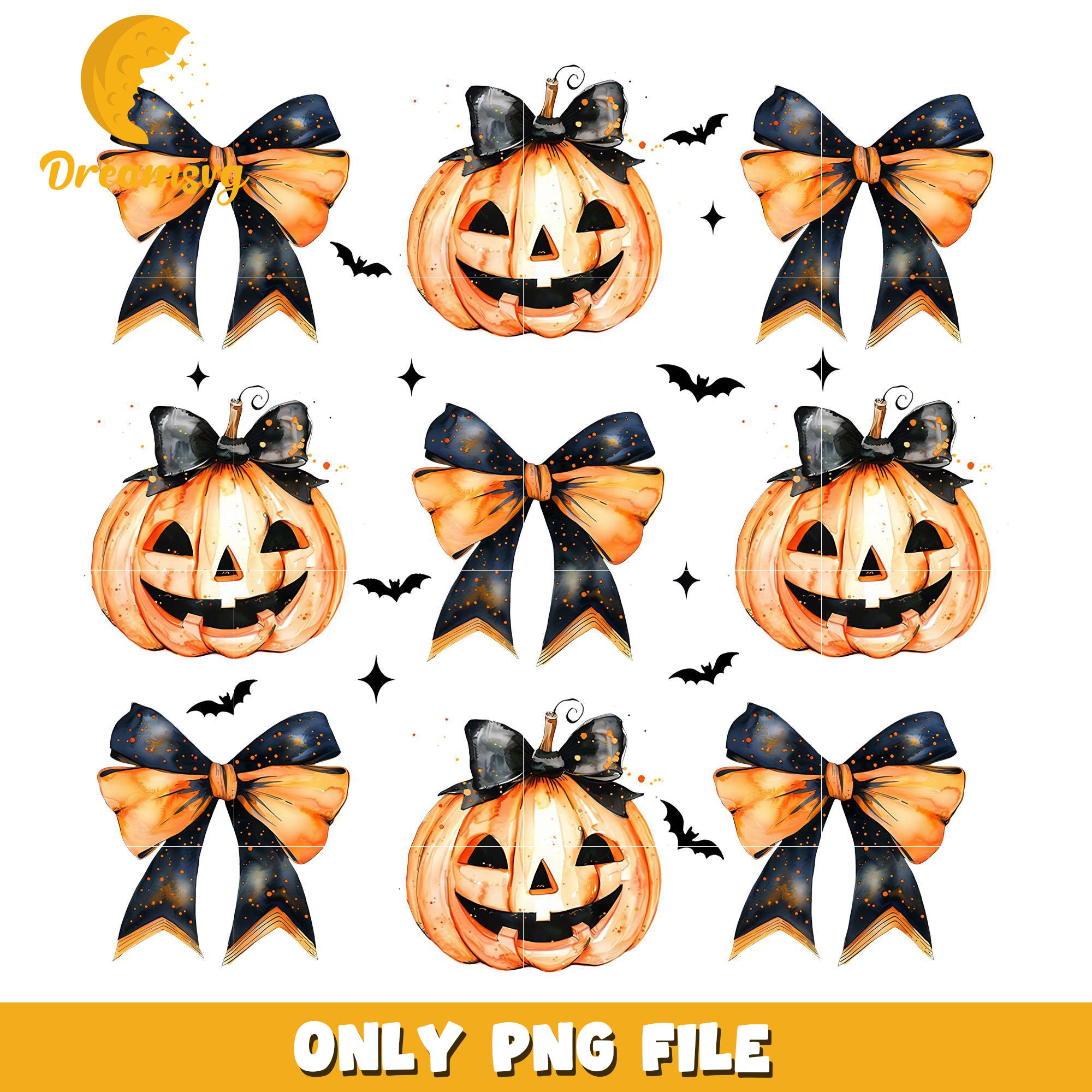 Halloween Pumpkin Coquette Bow Spooky Season png, spooky halloween​​​​ png, fall season png
