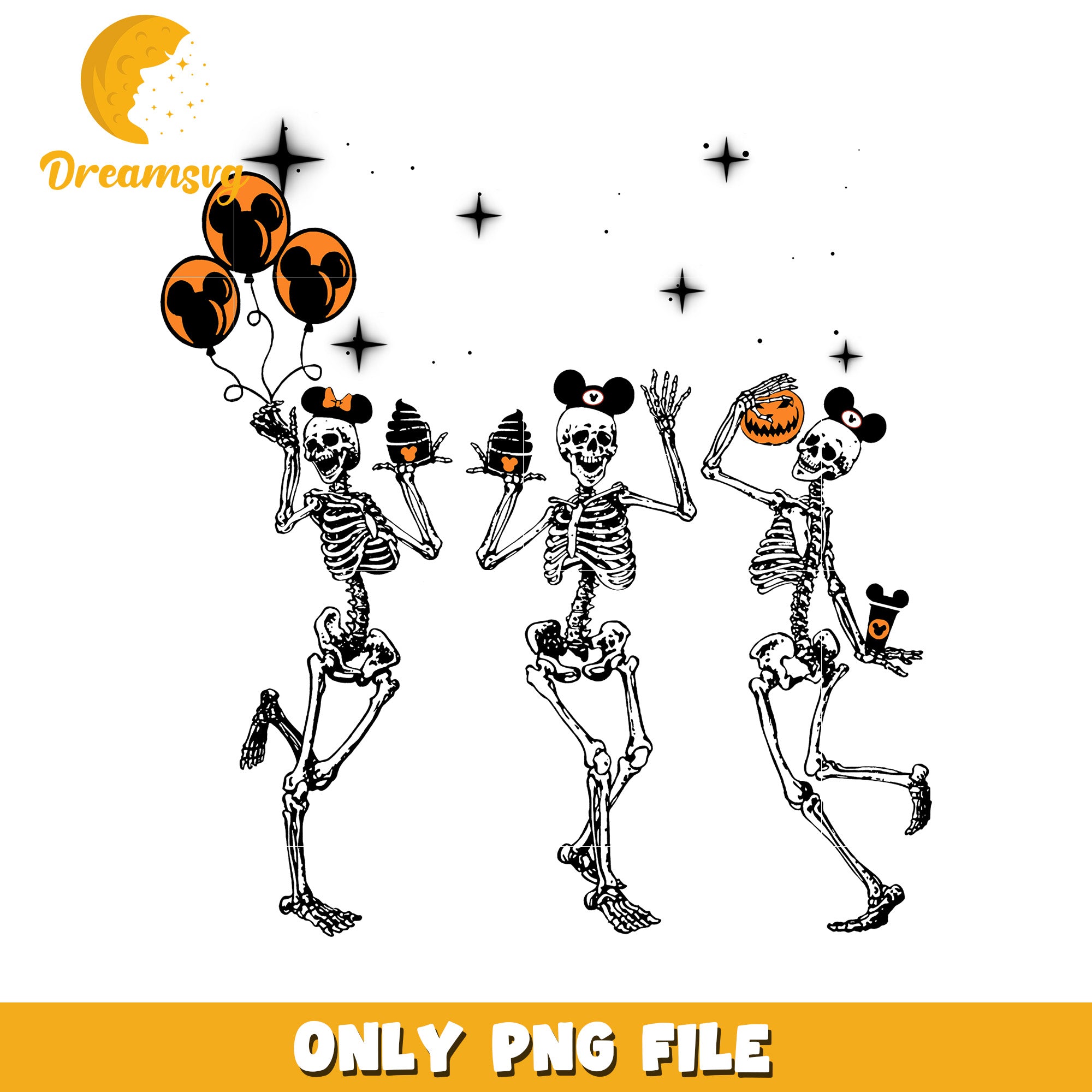 Halloween Skeleton Mickey PNG