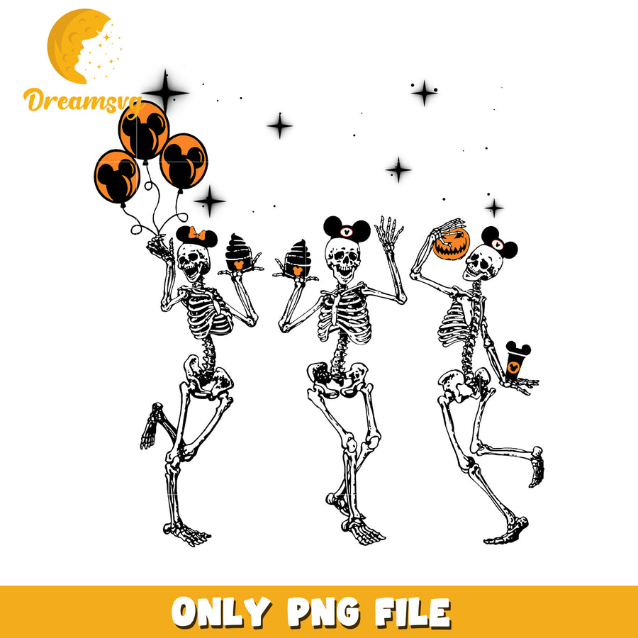 Halloween Skeleton Mickey PNG