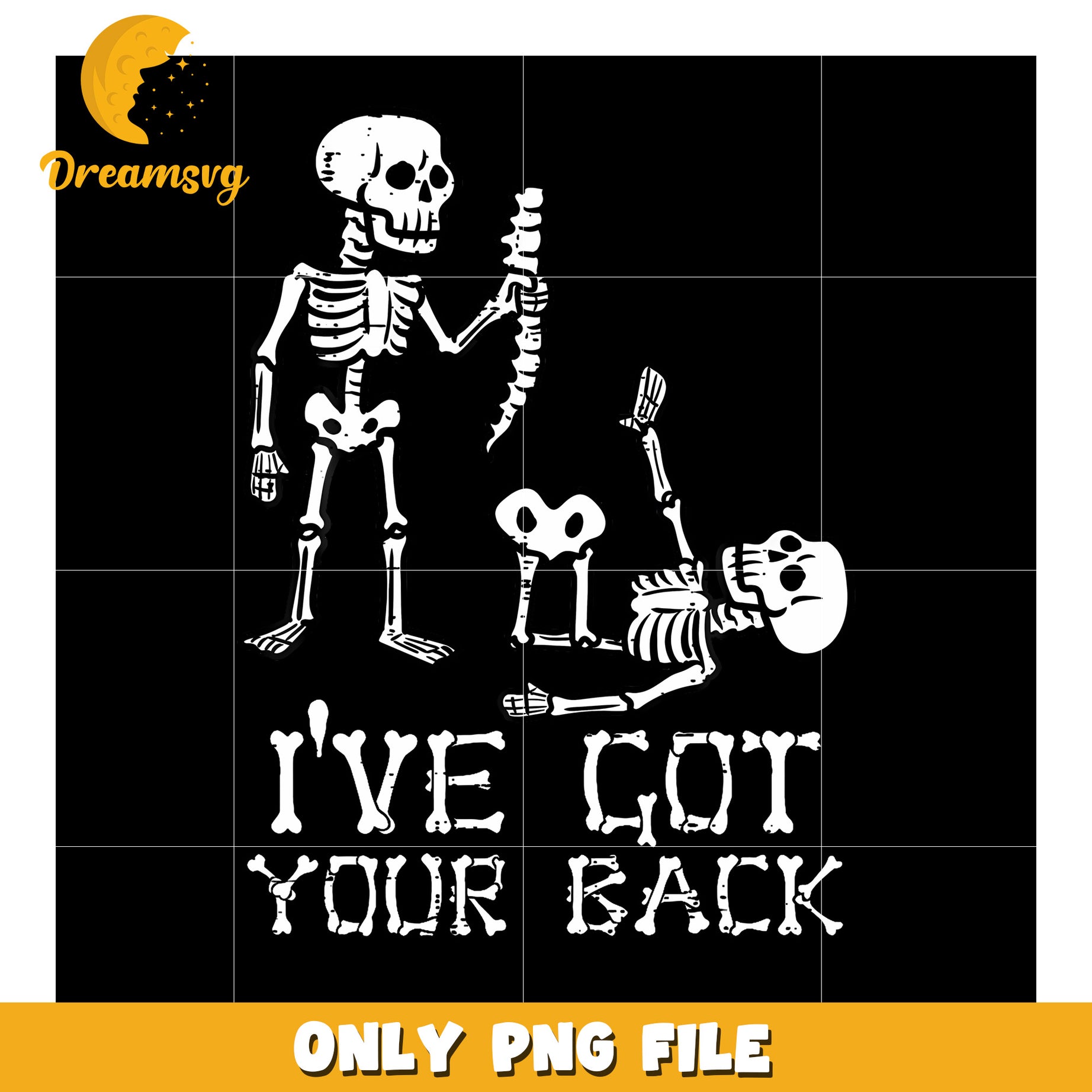 Halloween Skeletons Ive Got Your Back png, cartoon png, happy holiday png
