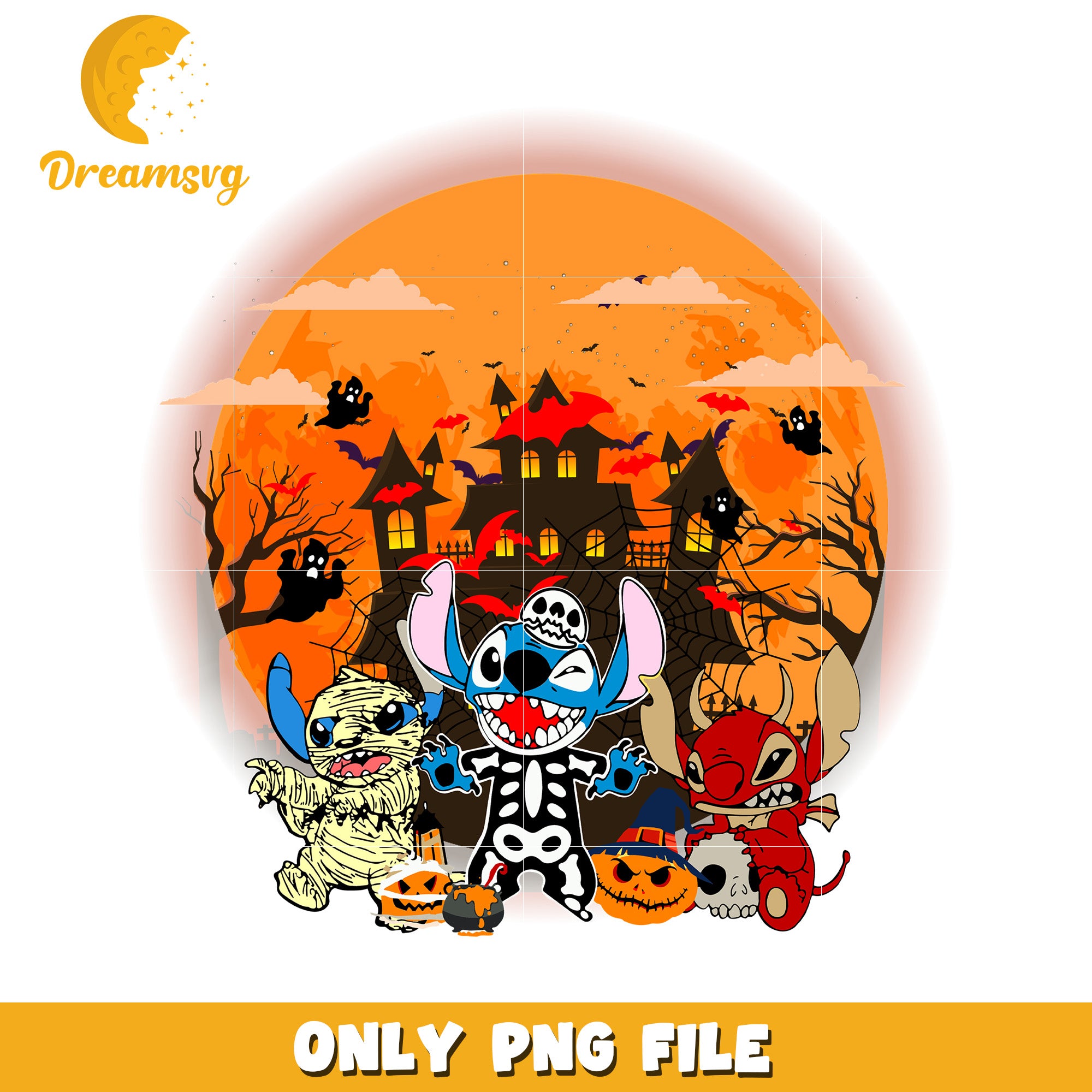 Halloween Stitch PNG Design