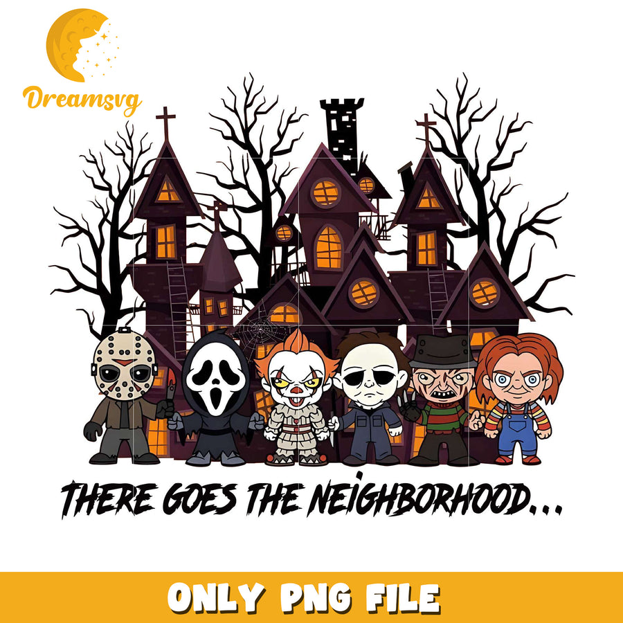 Halloween There Goes The Neighborhood png, spooky halloween​​​​ png, fall season png