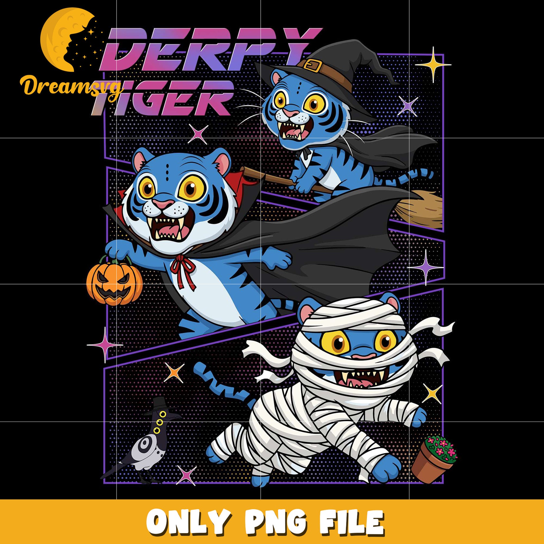 Halloween Tiger Derpy Kpop Demon Hunter png, kpop demon hunters png, spirit halloween​​ png