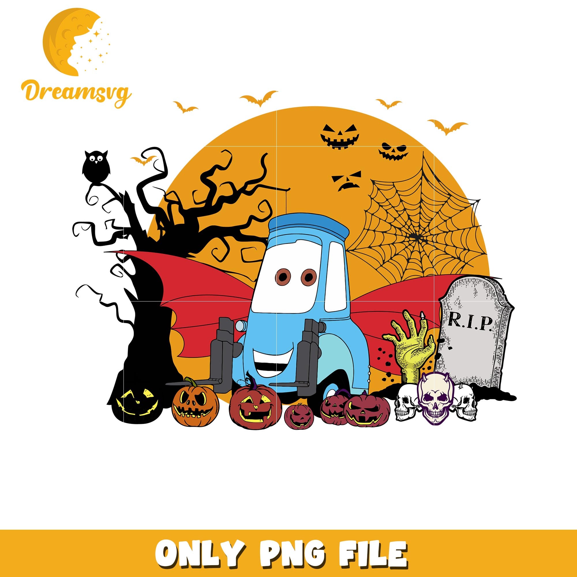 Halloween Cars Bat Guido png, Disney Pixar cartoon characters png