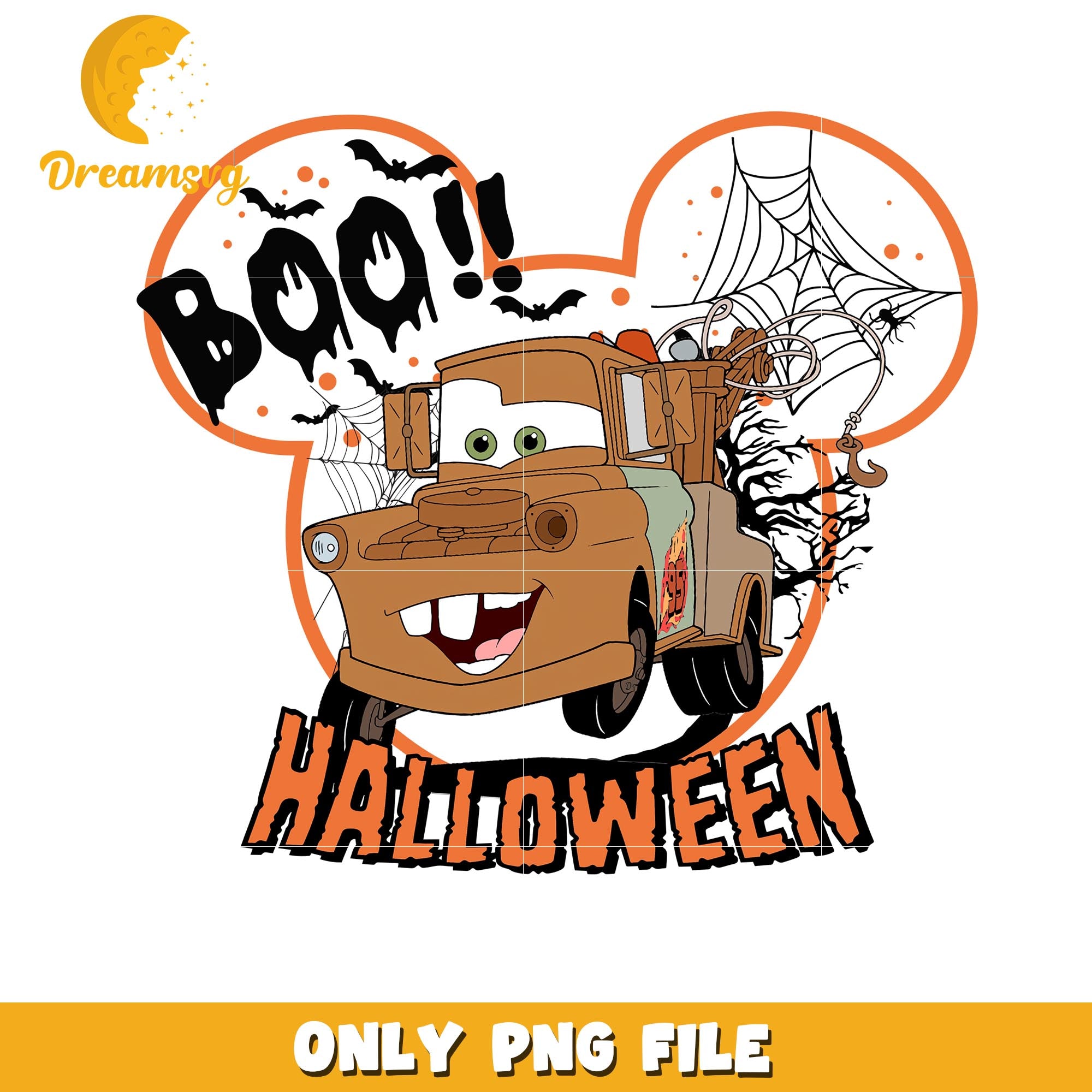 Halloween Cars Matter boo png, Disney Pixar cartoon characters png
