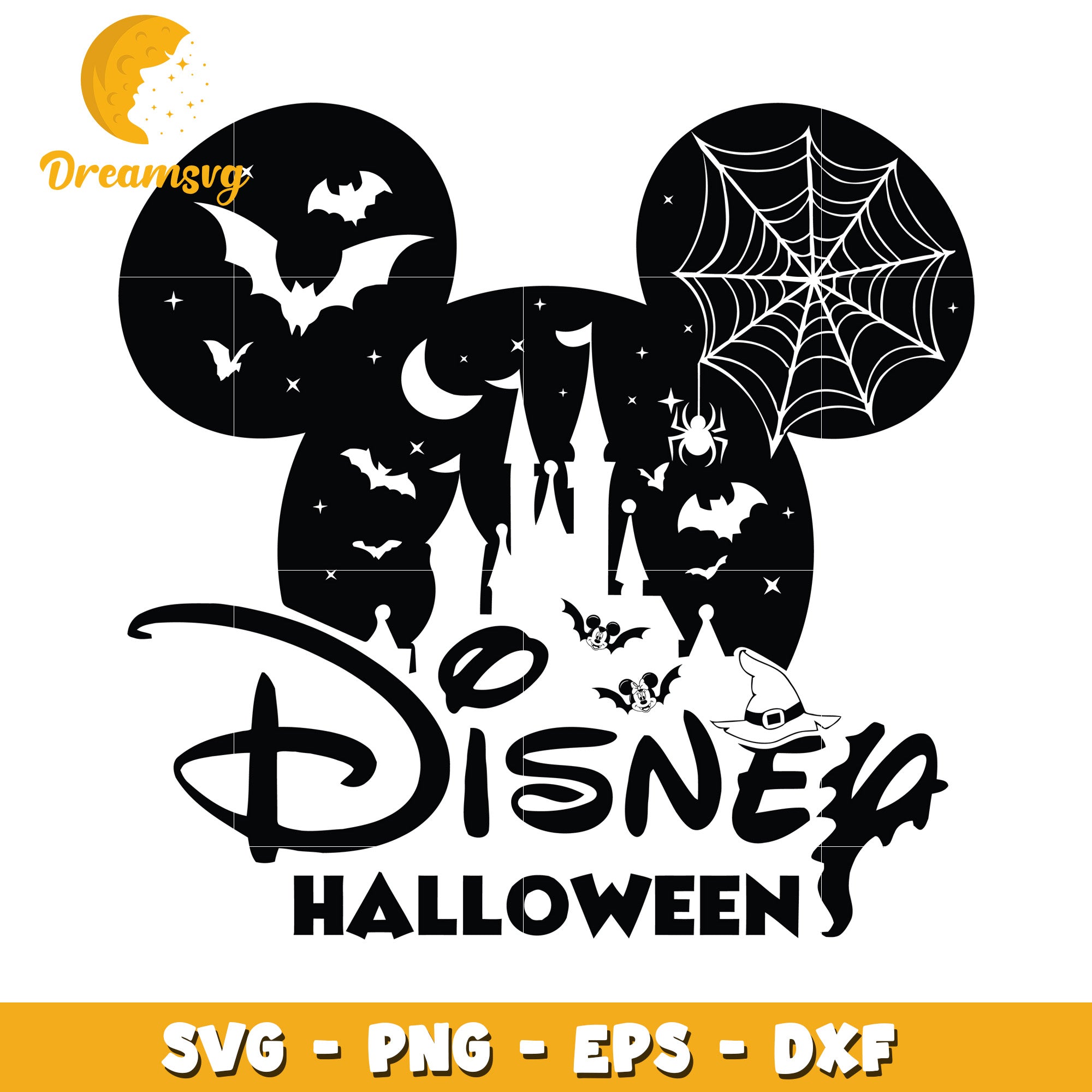 Halloween Disney Mickey head svg, Disney friends halloween vibes svg