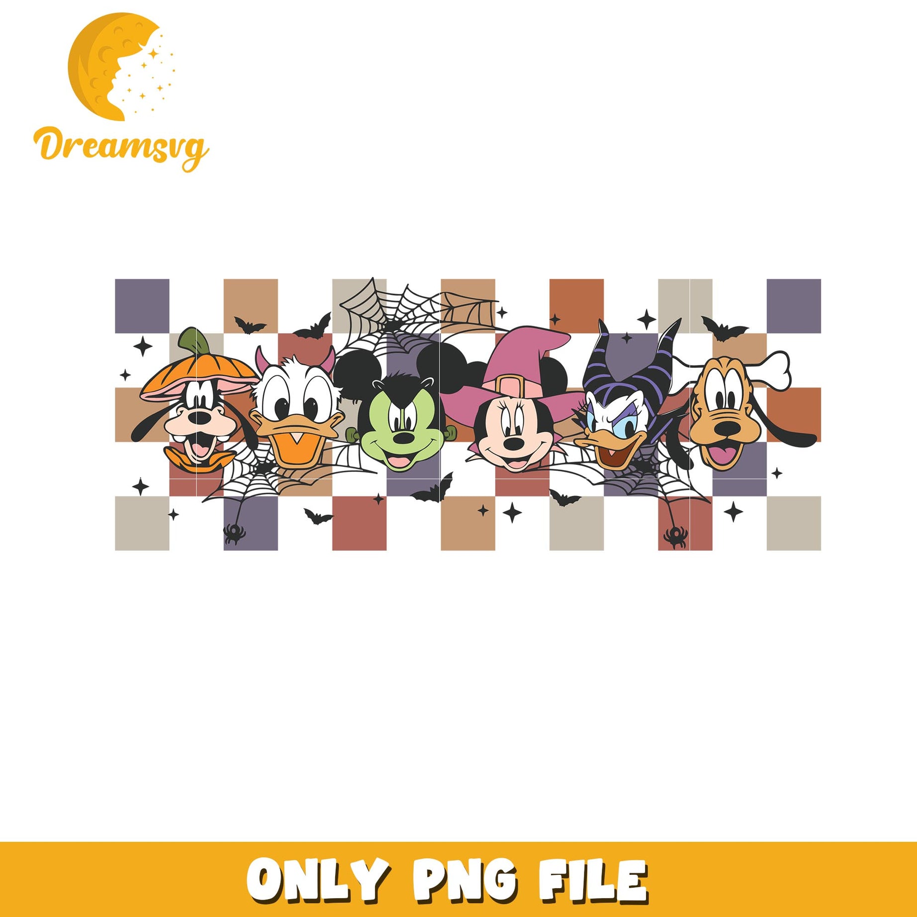 Halloween Disney friends heads png, Disney cartoon halloween friends png