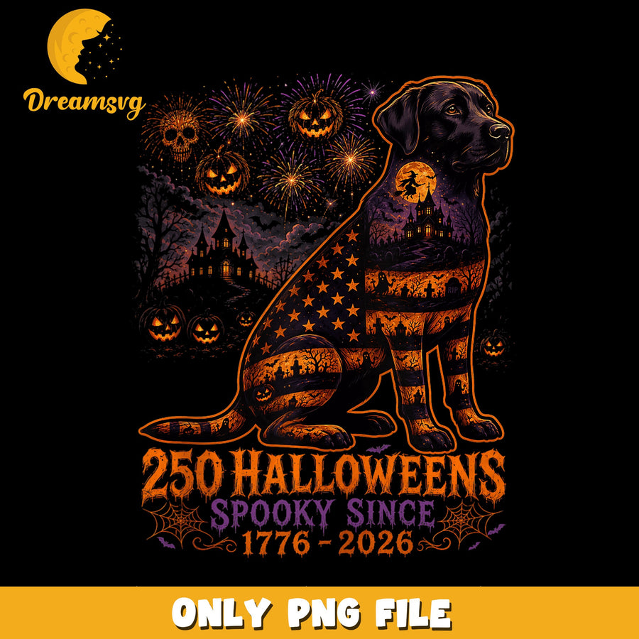 Halloween Dog PNG, 250 Spooky Years, Fun Art PNG