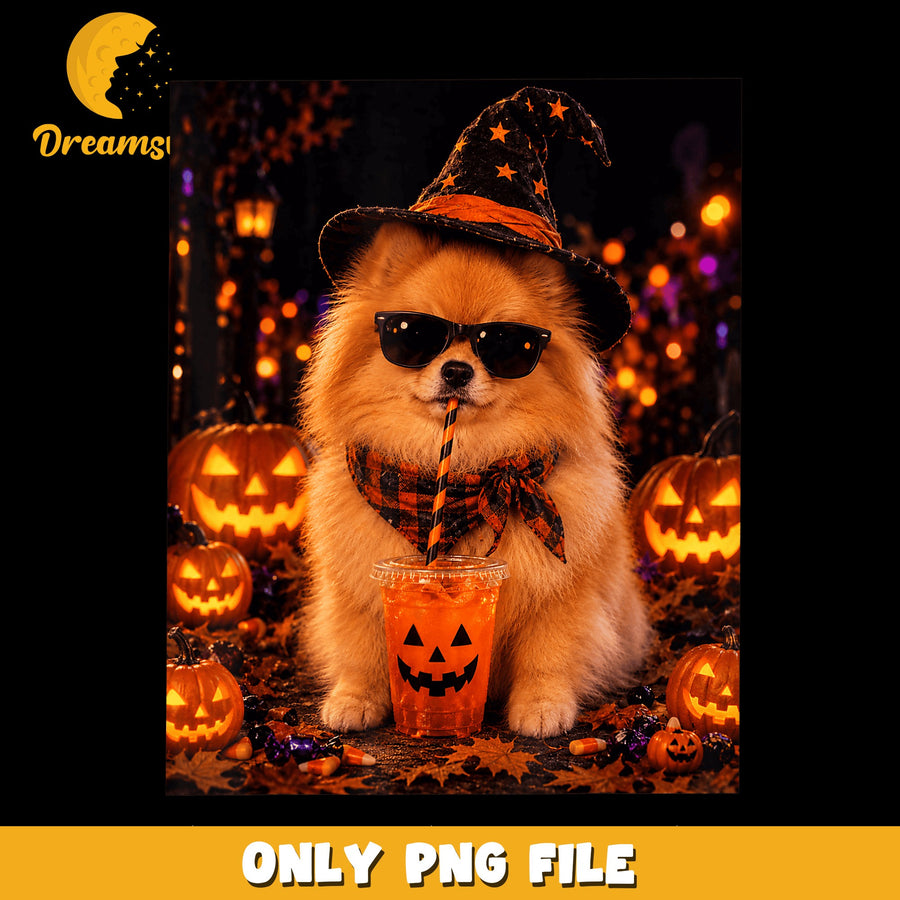 Halloween Dog PNG, Cute Pet Design, Pumpkin Art PNG