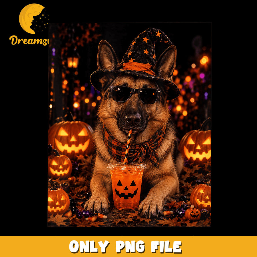 Halloween Dog PNG, Spooky Pumpkin Design, Fun Art PNG