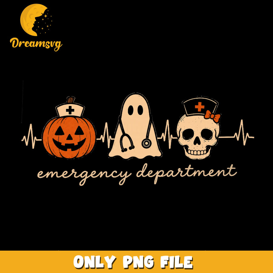 Halloween Emergency PNG, Spooky Hospital Theme, Fun Art