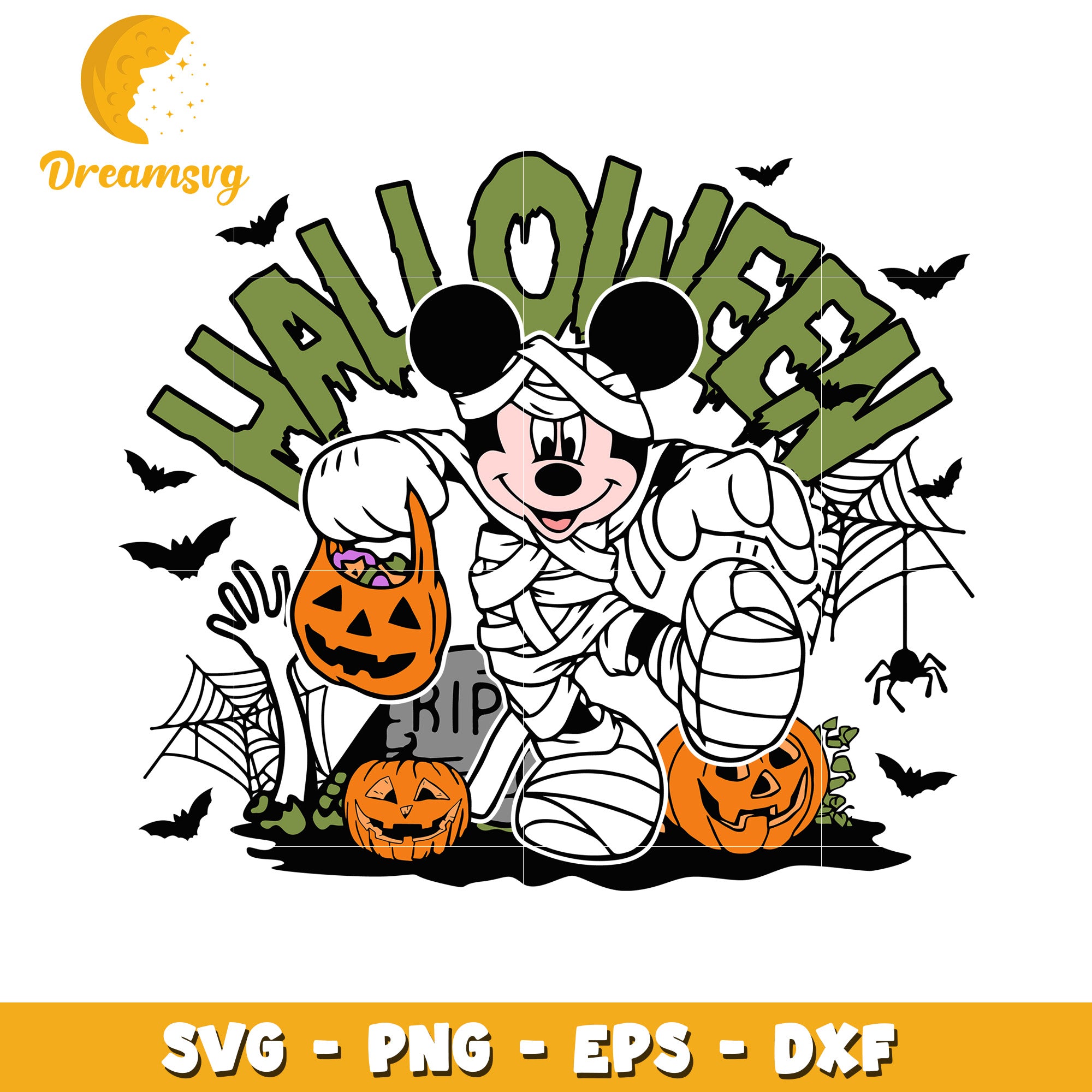 Halloween Mickey mummy svg, Disney movies halloween svg