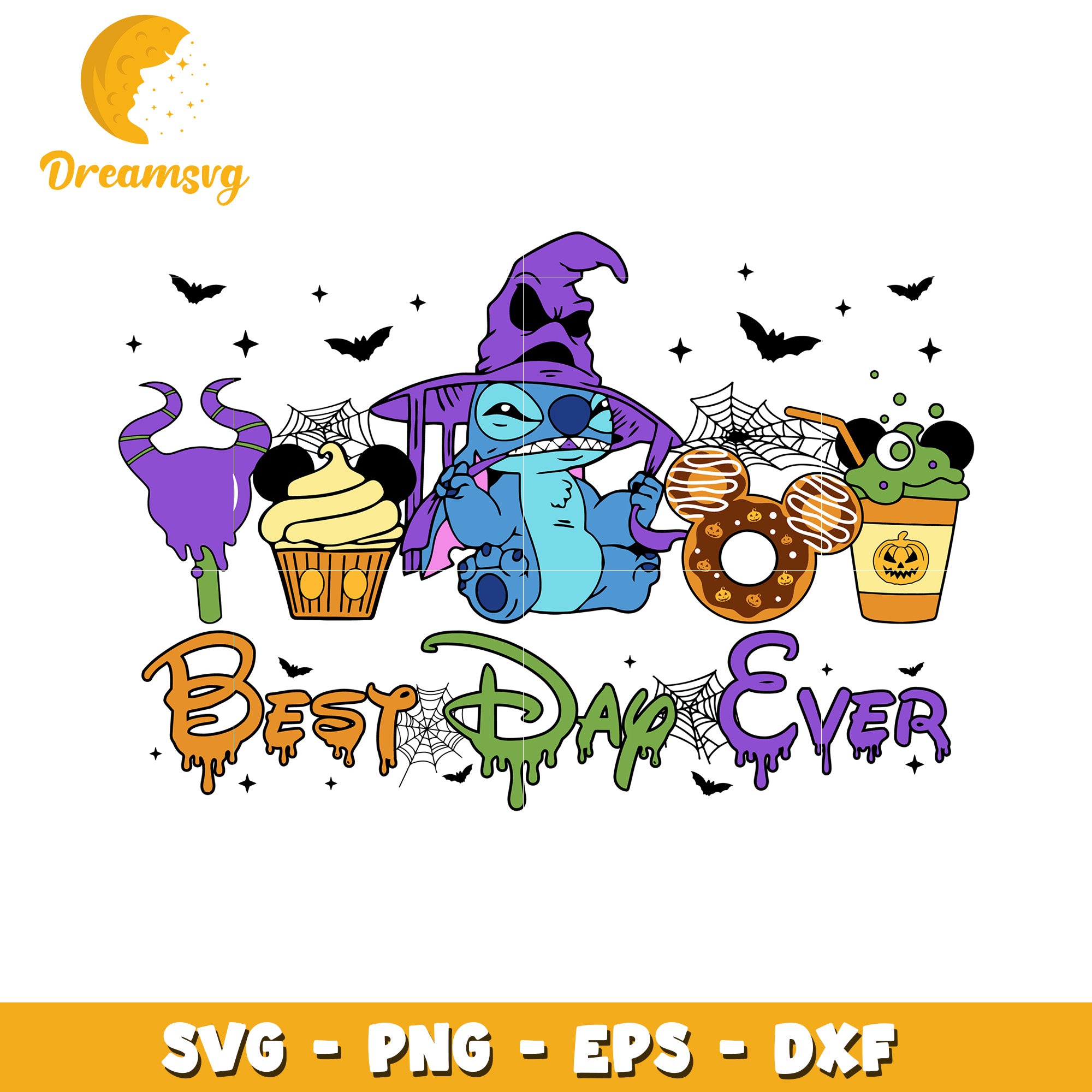 Halloween Stitch best dad ever svg, Disney friends halloween vibes svg