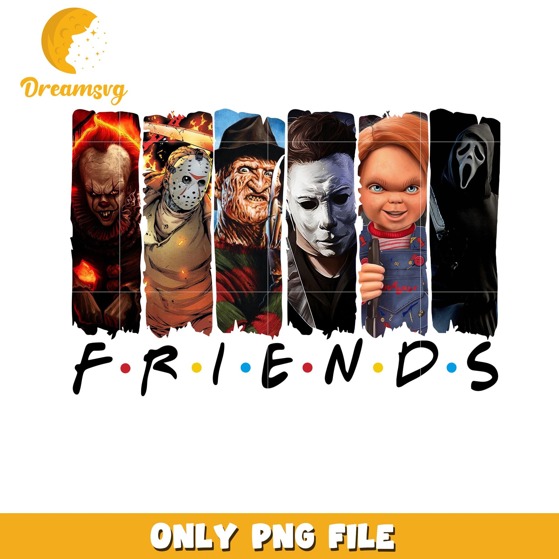 Halloween kilelrs friends png, Horror movies killers png