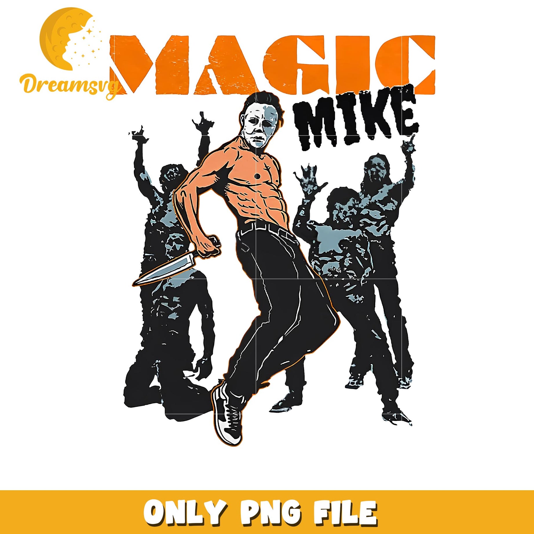 Halloween killer magic Mike png, Horror movies killers png