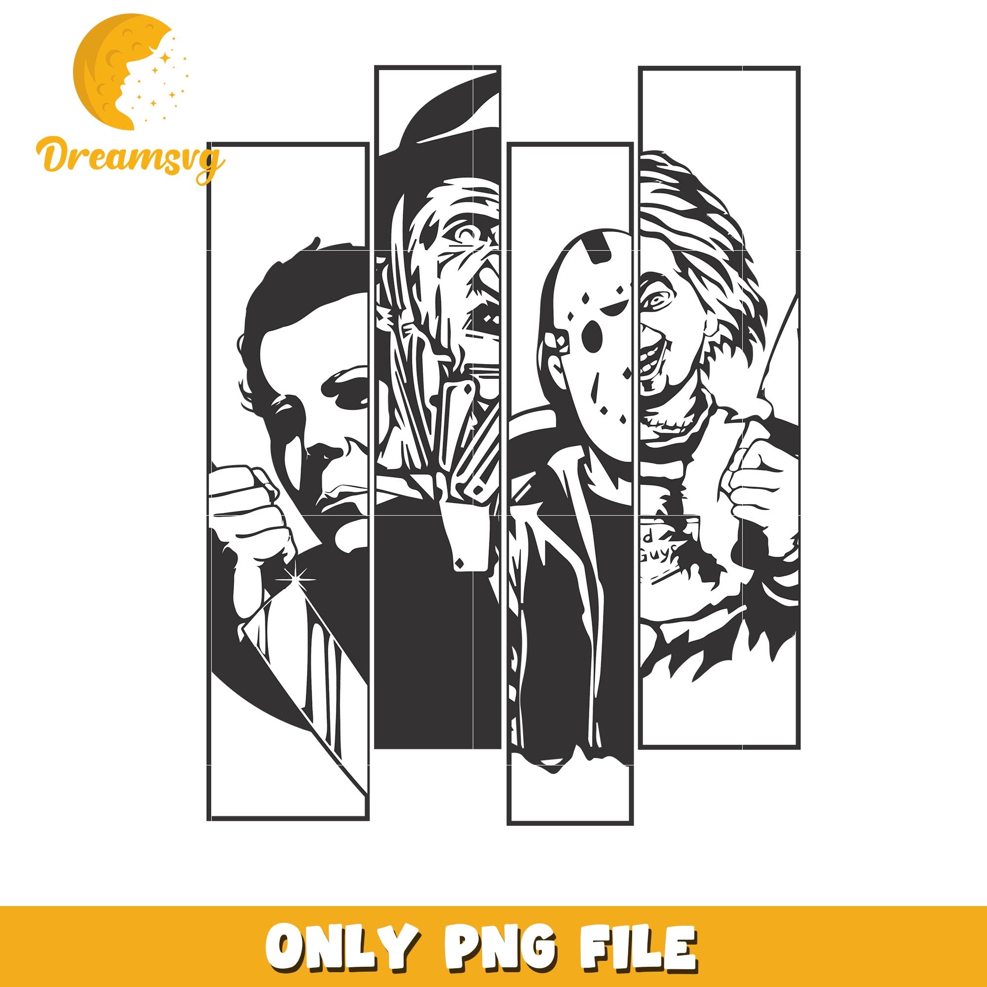 Halloween killers art png, Horror movies killers png