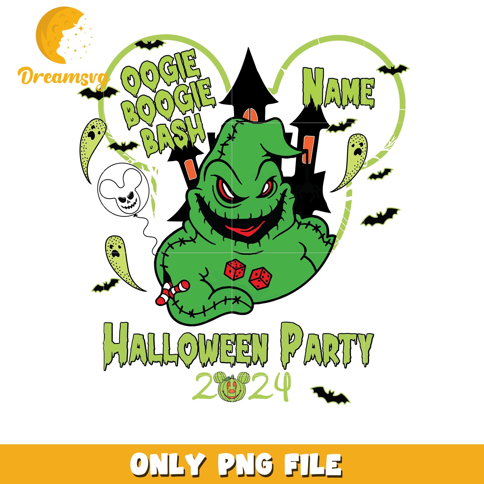 Halloween partty Oogie Nightmare horror movies png, Horror movies killers png