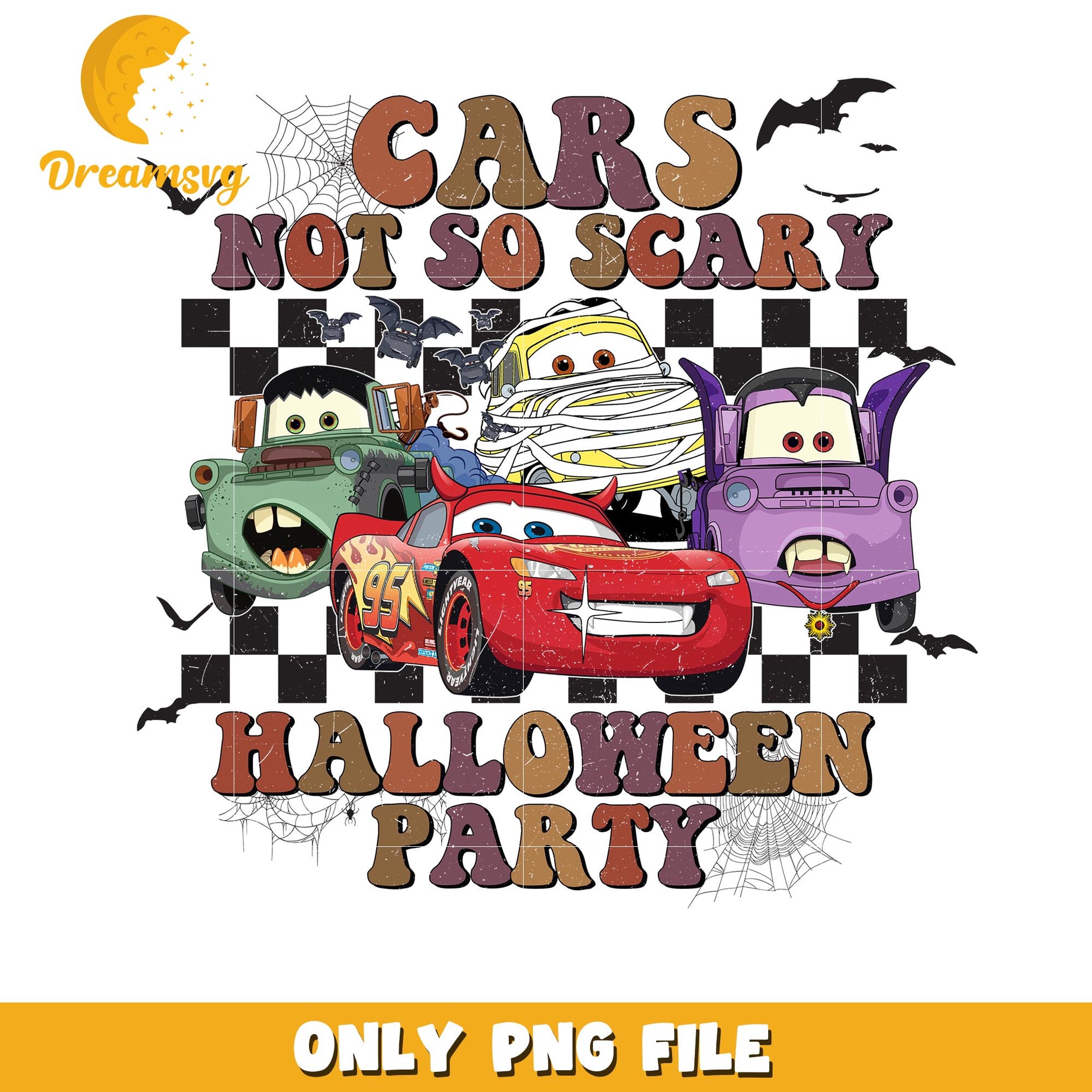 Halloween party Cars Fillmore png, Disney Pixar cartoon characters png