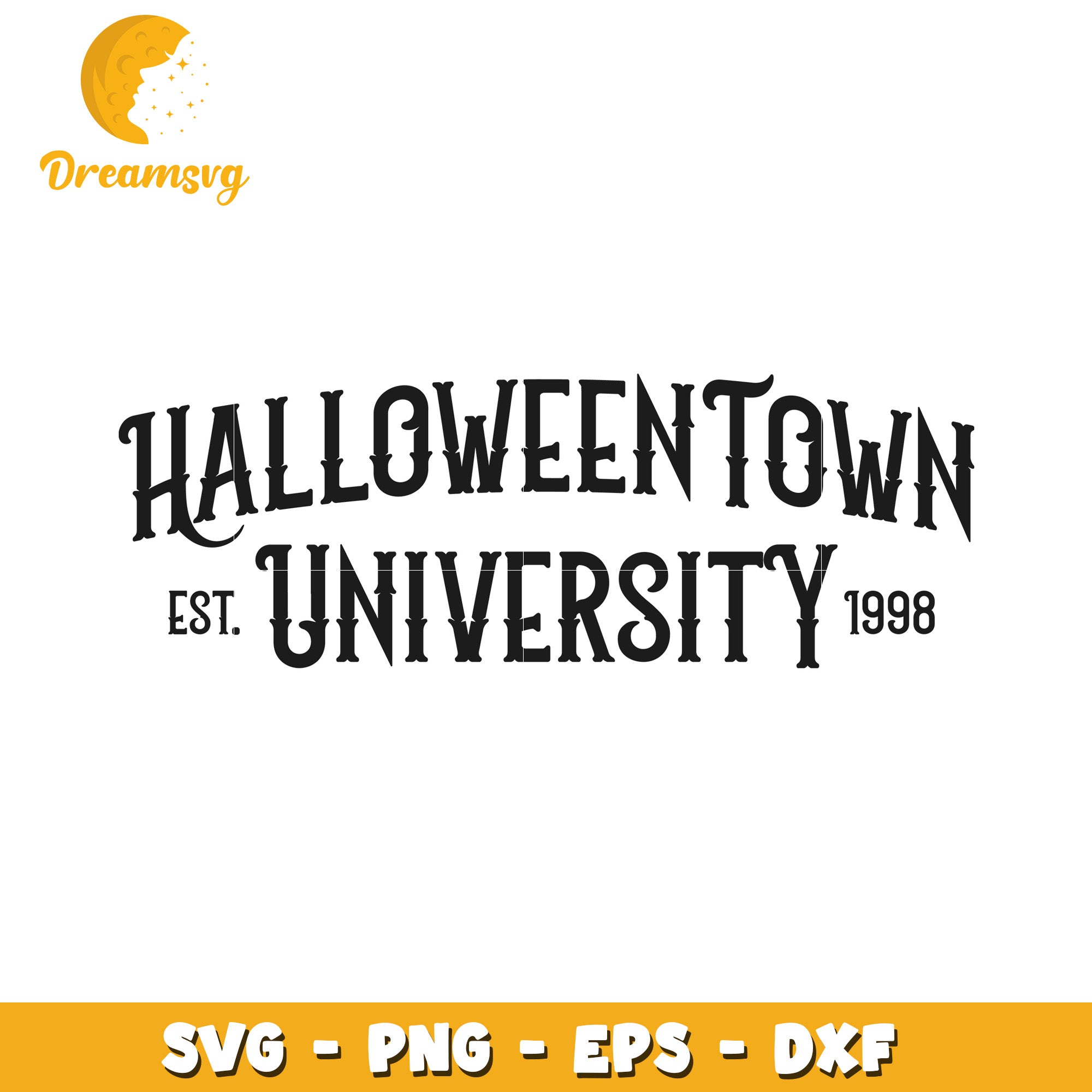 Halloween town university svg, Halloween movies logo svg