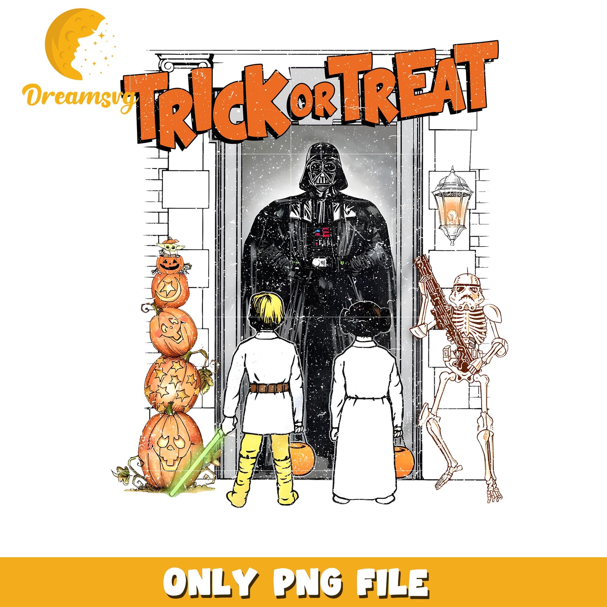 Halloween trick or treat Star war movie png, Disney Halloween Star War movies png