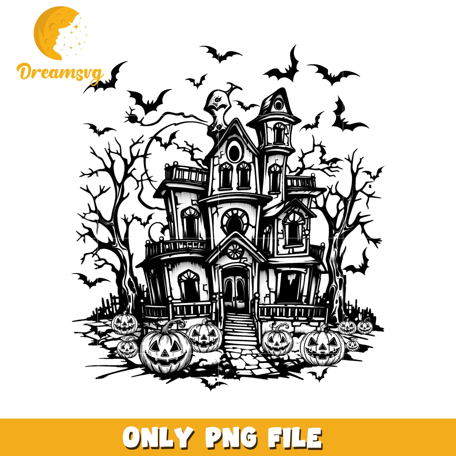 Halloween castle png, halloween decor png, halloween season​ png