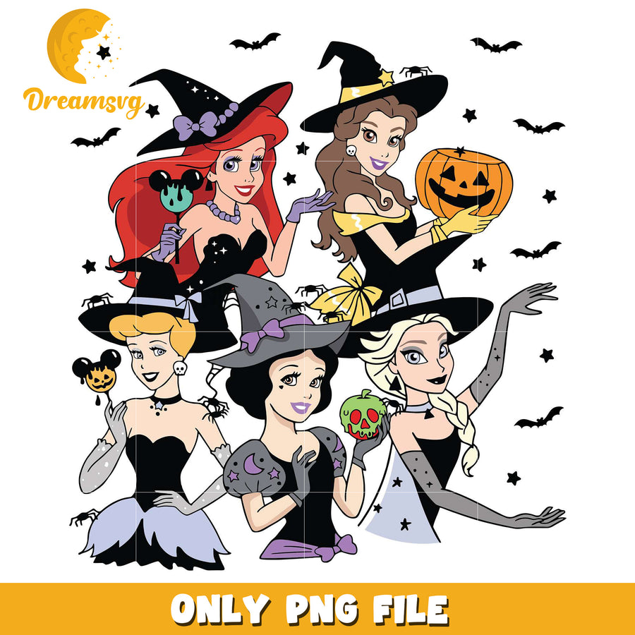 Halloween costumes princess png, halloween characters​ png, halloween design png