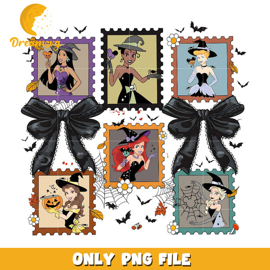 Halloween disney princesses png, halloween ​​candy png, disney princess png