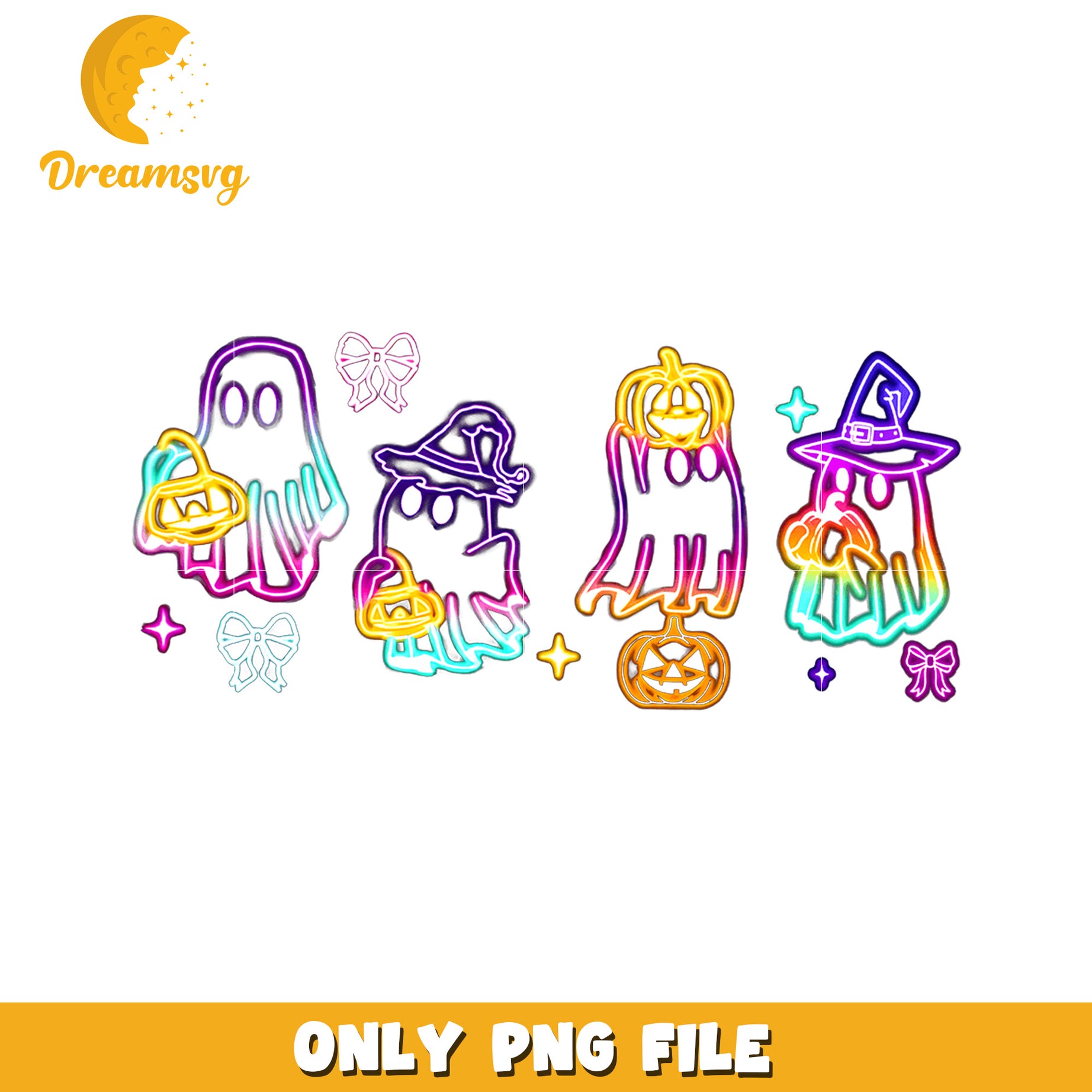 Halloween ghoul colorful design png, greatest time of the year png, halloween png